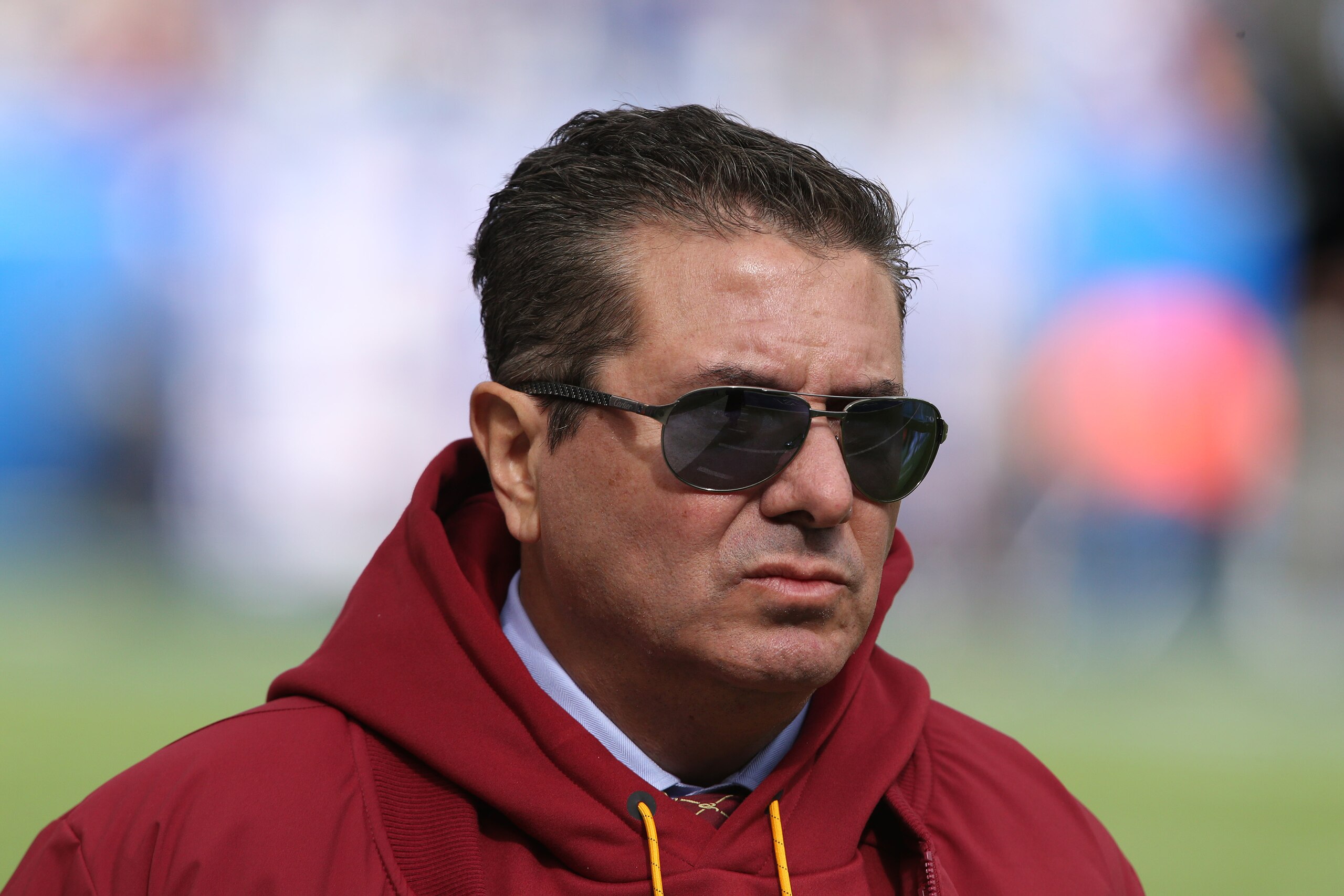 EAST RUTHERFORD, NJ - OCTOBER 28: Owner Dan Snyder of the Washington Redskins in action against the New York Giants during their game at MetLife Stadium on October 28, 2018 in East Rutherford, New Jersey. (Photo by Al Pereira/Getty Images) EAST RUTHERFORD, NJ - OCTOBER 28: Owner Dan Snyder of the Washington Redskins in action against the New York Giants during their game at MetLife Stadium on October 28, 2018 in East Rutherford, New Jersey. (Photo by Al Pereira/Getty Images)