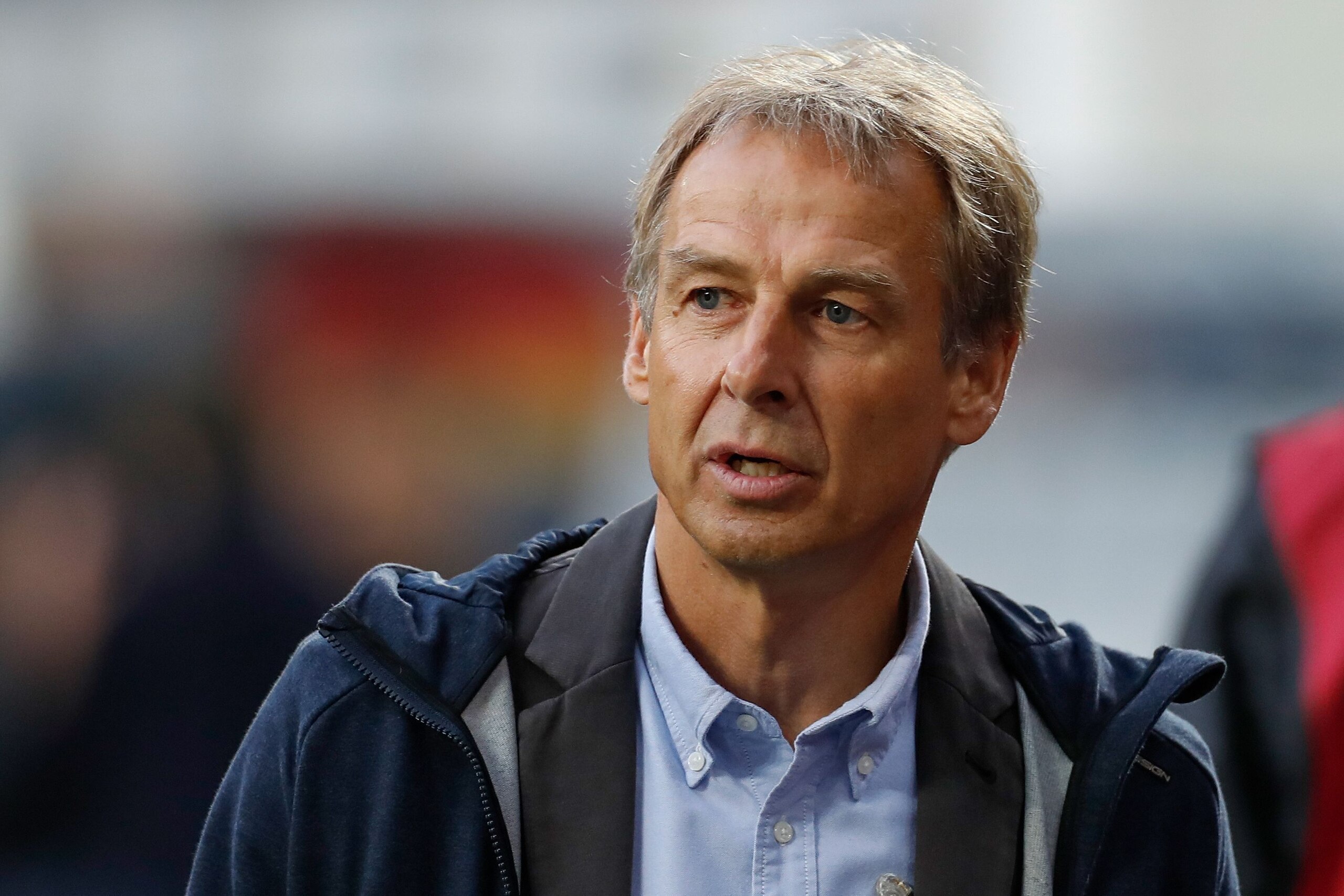 Former German player Juergen Klinsmann arrives for the UEFA Euro 2020 Group C qualification football match between Germany and the Netherlands in Hamburg, northern Germany, on September 6, 2019. (Photo by Odd ANDERSEN / AFP) (Photo credit should re Former German player Juergen Klinsmann arrives for the UEFA Euro 2020 Group C qualification football match between Germany and the Netherlands in Hamburg, northern Germany, on September 6, 2019. (Photo by Odd ANDERSEN / AFP) (Photo credit should re