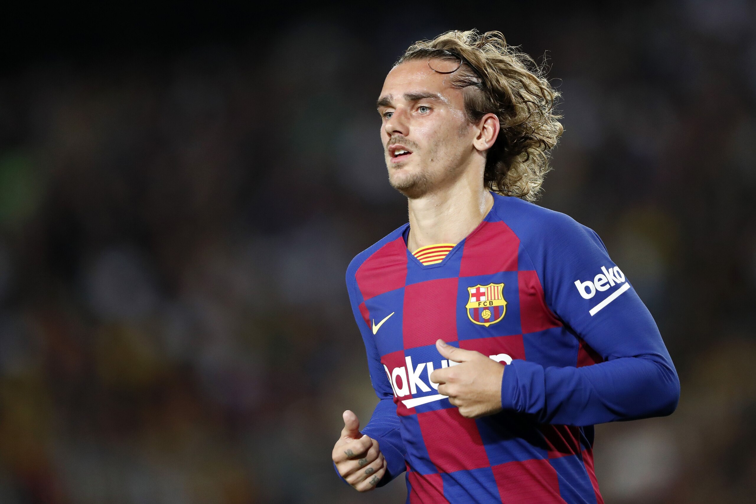 Antoine Griezmann of FC Barcelona during the LaLiga Santander match between FC Barcelona and Villarreal CF at the Camp Nou stadium on September 24, 2019 in Barcelona, Spain(Photo by VI Images via Getty Images) Antoine Griezmann of FC Barcelona during the LaLiga Santander match between FC Barcelona and Villarreal CF at the Camp Nou stadium on September 24, 2019 in Barcelona, Spain(Photo by VI Images via Getty Images)