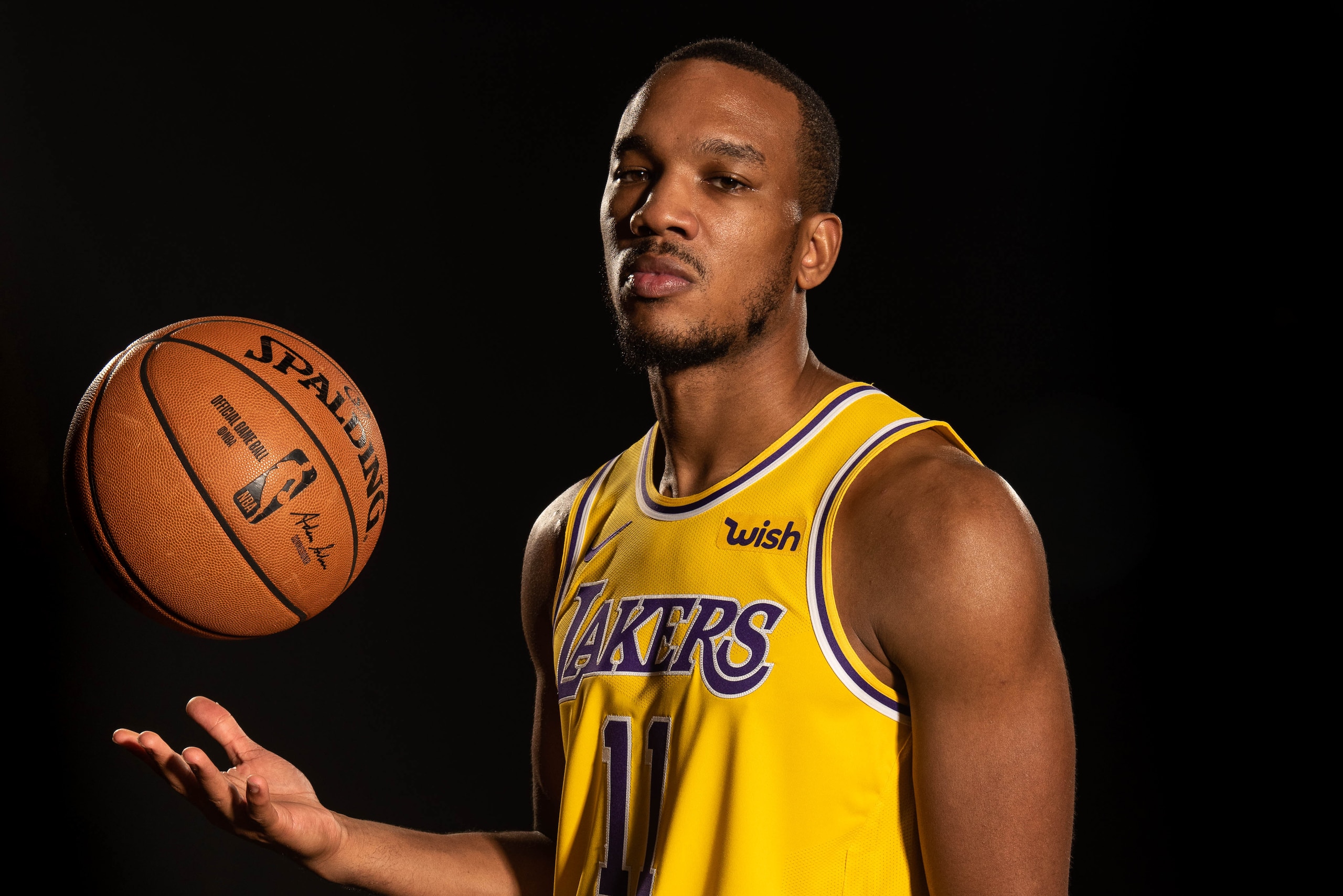 EL SEGUNDO, CA - SEPTEMBER 27: Avery Bradley #11 of the Los Angeles Lakers poses for a portrait during media day on September 27, 2019 at the UCLA Health Training Center in El Segundo, California. NOTE TO USER: User expressly acknowledges and agrees that,