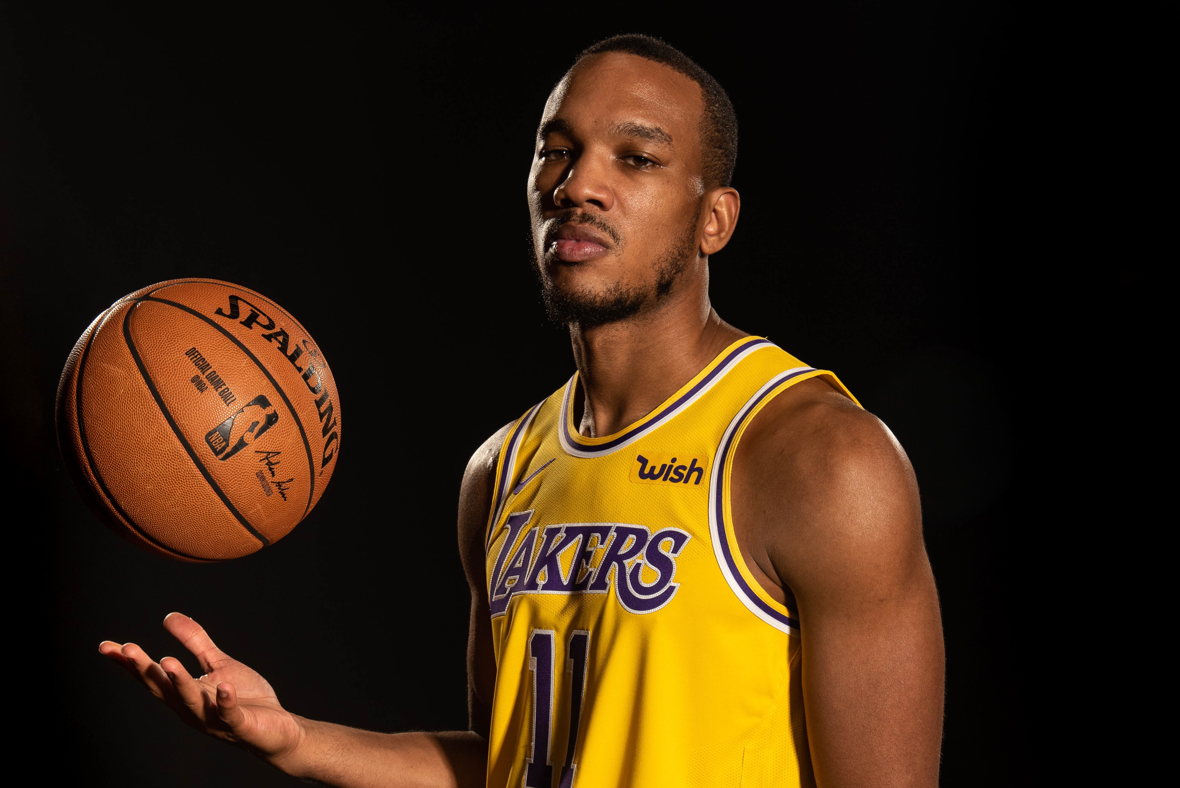 EL SEGUNDO, CA - SEPTEMBER 27: Avery Bradley #11 of the Los Angeles Lakers poses for a portrait during media day on September 27, 2019 at the UCLA Health Training Center in El Segundo, California. NOTE TO USER: User expressly acknowledges and agrees that, EL SEGUNDO, CA - SEPTEMBER 27: Avery Bradley #11 of the Los Angeles Lakers poses for a portrait during media day on September 27, 2019 at the UCLA Health Training Center in El Segundo, California. NOTE TO USER: User expressly acknowledges and agrees that,