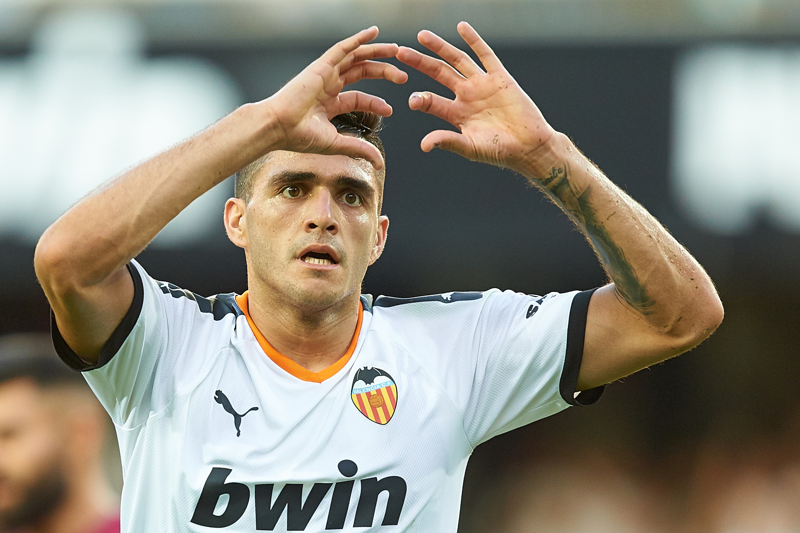 VALENCIA, SPAIN - OCTOBER 05: Maxi Gomez of Valencia CF celebrates his side's first goal during the Liga match between Valencia CF and Deportivo Alaves at Estadio Mestalla on October 5, 2019 in Valencia, Spain. (Photo by David Aliaga/MB Media/Getty Images VALENCIA, SPAIN - OCTOBER 05: Maxi Gomez of Valencia CF celebrates his side's first goal during the Liga match between Valencia CF and Deportivo Alaves at Estadio Mestalla on October 5, 2019 in Valencia, Spain. (Photo by David Aliaga/MB Media/Getty Images
