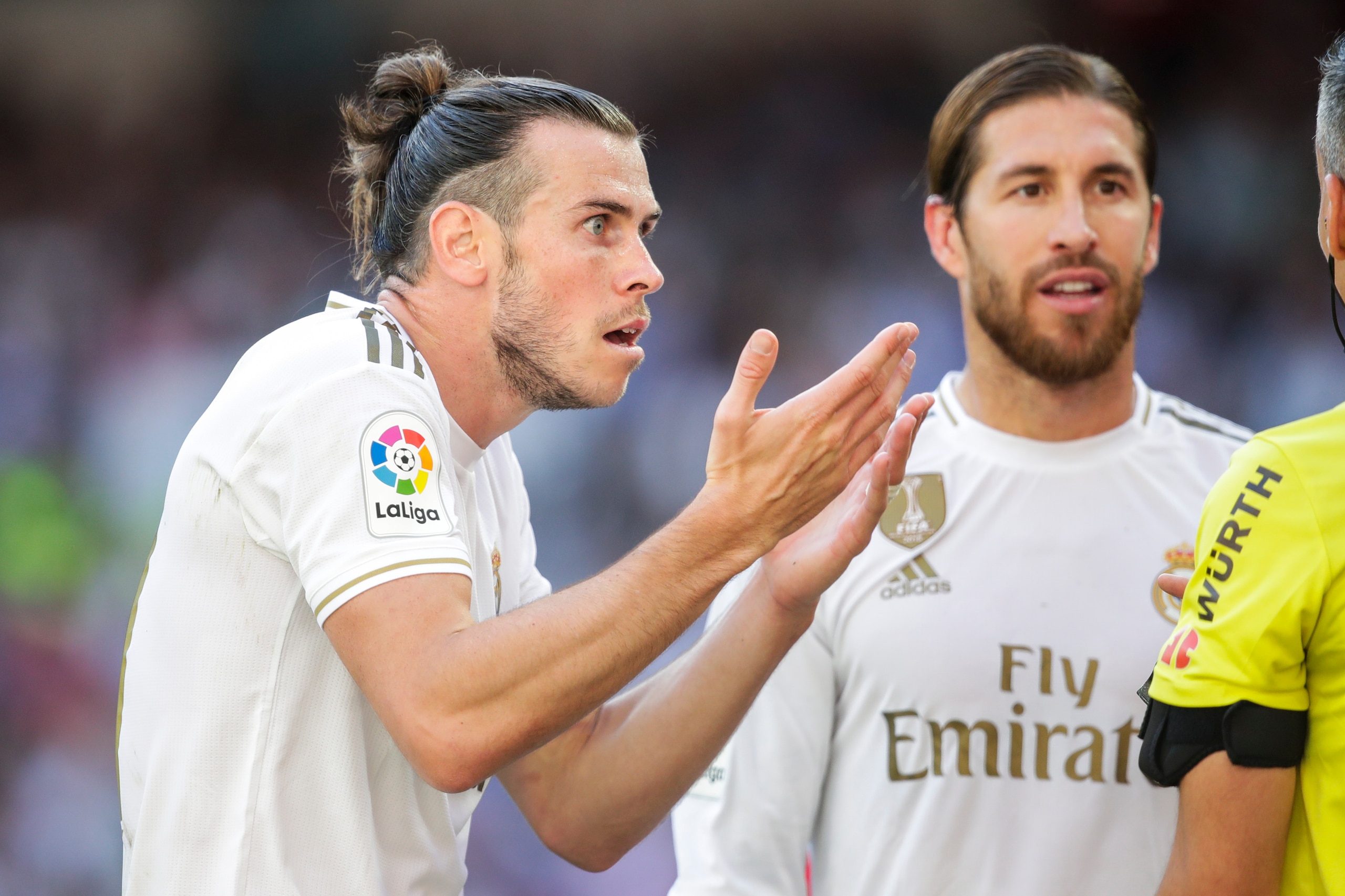 MADRID, SPAIN - OCTOBER 5: Gareth Bale of Real Madrid during the La Liga Santander match between Real Madrid v Granada at the Santiago Bernabeu on October 5, 2019 in Madrid Spain (Photo by David S. Bustamante/Soccrates/Getty Images) MADRID, SPAIN - OCTOBER 5: Gareth Bale of Real Madrid during the La Liga Santander match between Real Madrid v Granada at the Santiago Bernabeu on October 5, 2019 in Madrid Spain (Photo by David S. Bustamante/Soccrates/Getty Images)