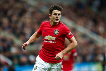 NEWCASTLE UPON TYNE, ENGLAND - OCTOBER 06: Harry Maguire of Manchester United during the Premier League match between Newcastle United and Manchester United at St. James Park on October 6, 2019 in Newcastle upon Tyne, United Kingdom. (Photo by Robbie Jay 