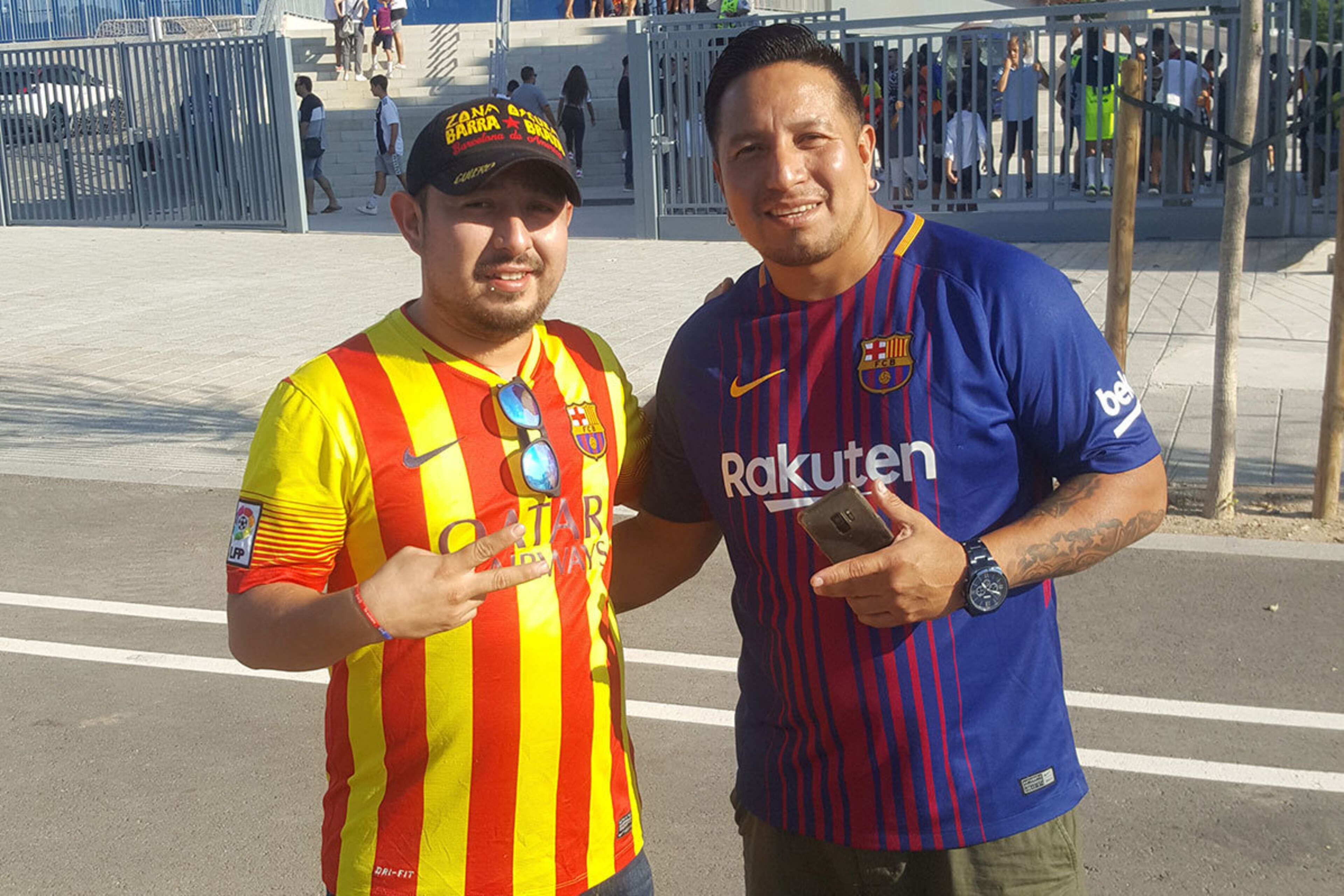 Alex Yagual (left) with his friend
