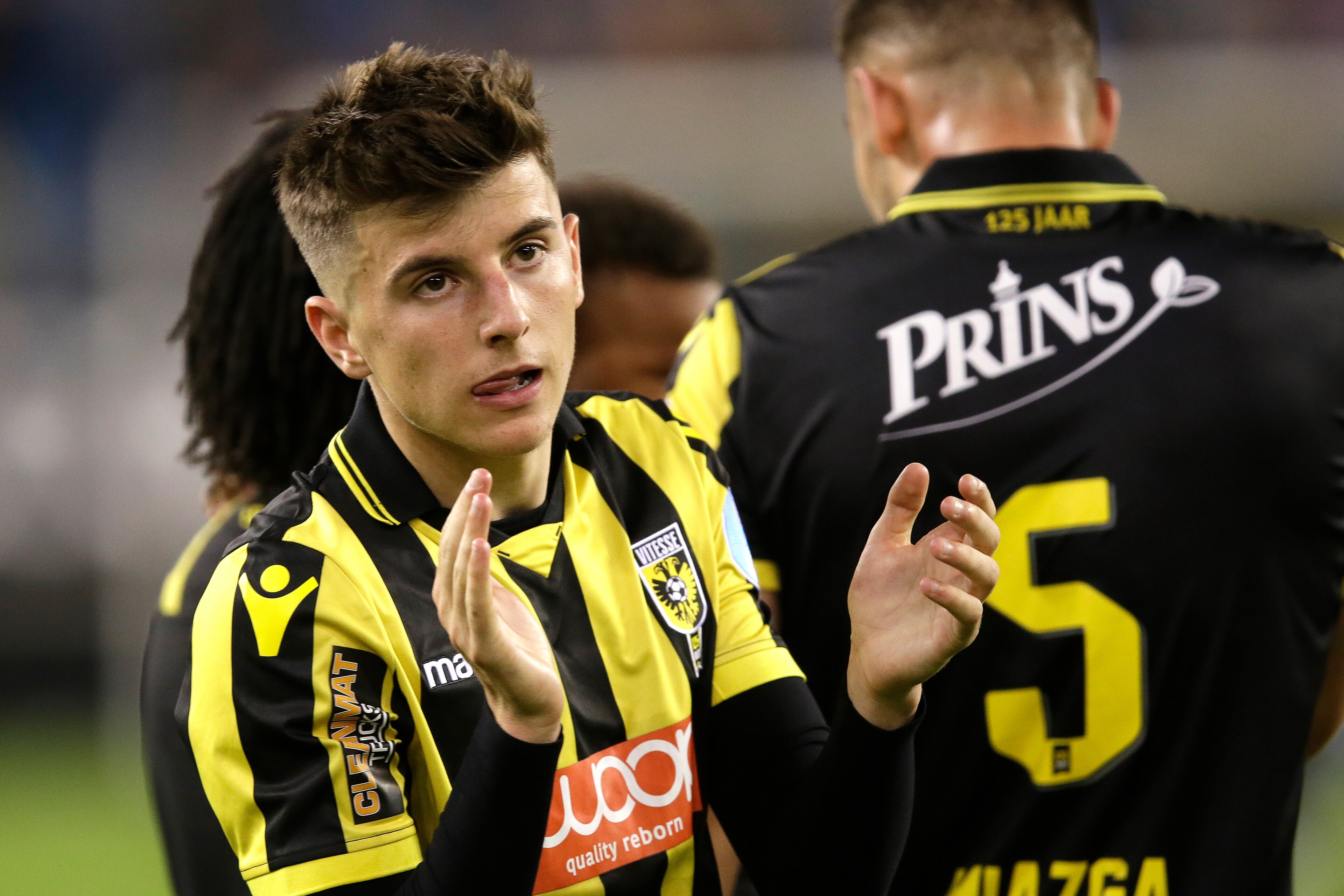ARNHEM, NETHERLANDS - MAY 15: Mason Mount of Vitesse  during the Dutch Eredivisie  match between Vitesse v FC Utrecht at the GelreDome on May 15, 2018 in Arnhem Netherlands (Photo by Peter Lous/Soccrates/Getty Images)