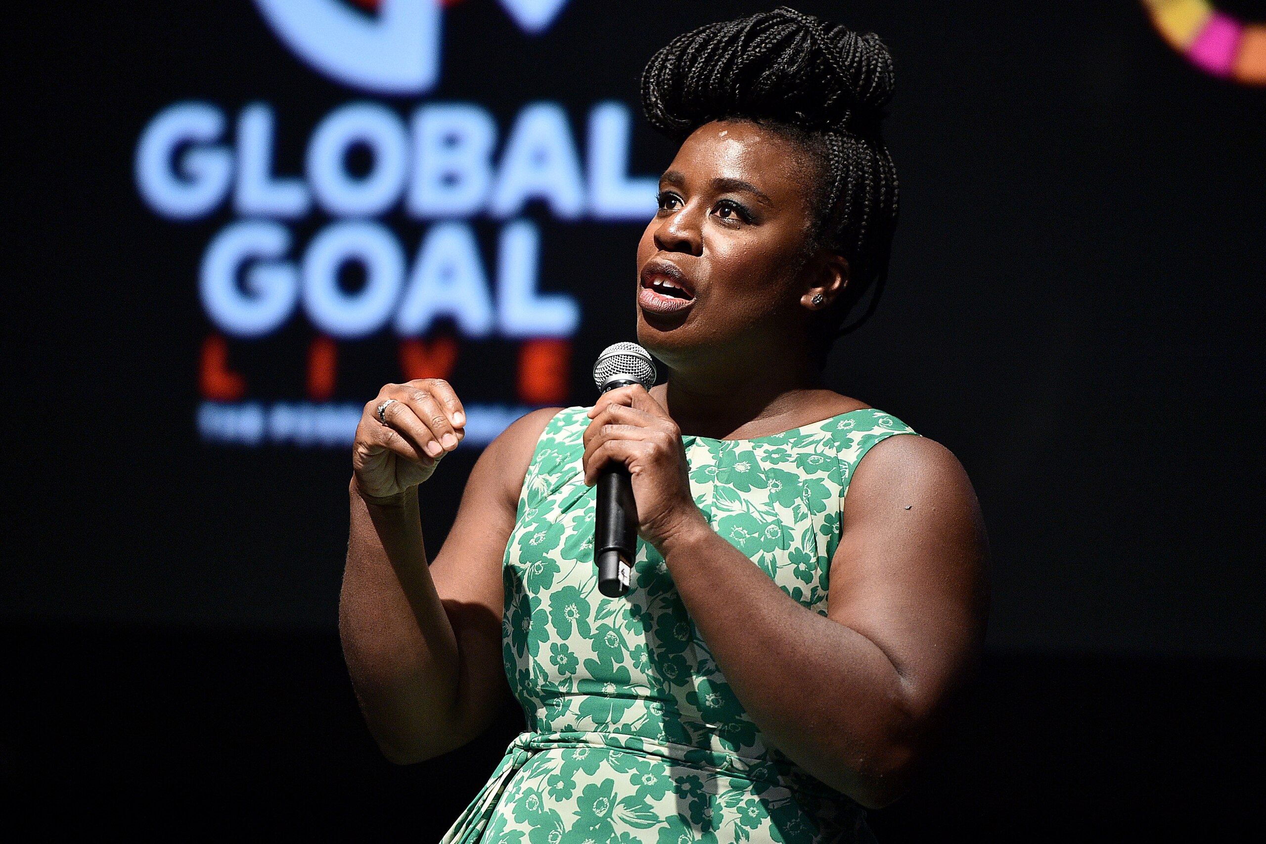 NEW YORK, NEW YORK - SEPTEMBER 26: Uzo Aduba speaks onstage during Global Citizen Presents Global Goal Live: The Possible Dream at St. Ann’s Warehouse on September 26, 2019 in New York City. (Photo by Theo Wargo/Getty Images for Global Citizen) NEW YORK, NEW YORK - SEPTEMBER 26: Uzo Aduba speaks onstage during Global Citizen Presents Global Goal Live: The Possible Dream at St. Ann’s Warehouse on September 26, 2019 in New York City. (Photo by Theo Wargo/Getty Images for Global Citizen)
