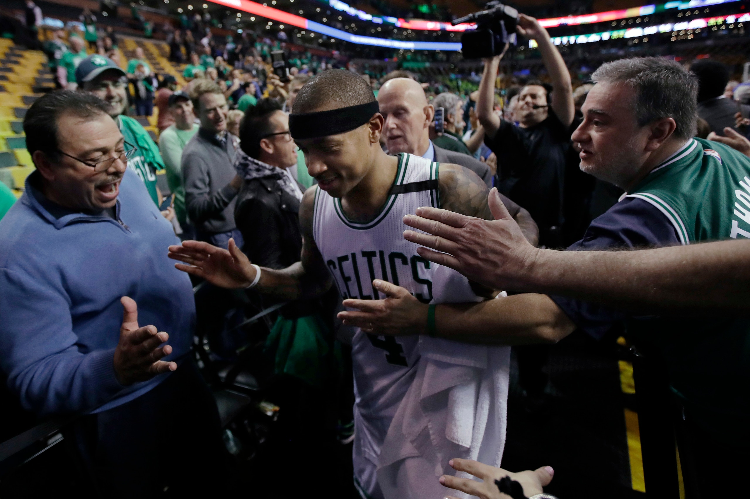 Isaiah Thomas won the hearts of Celtics fans and NBA rivals when he led Boston to a Game 7 win in the 2017 Eastern Conference Semifinals a month after his sister, Chyna, was killed in a car accident.