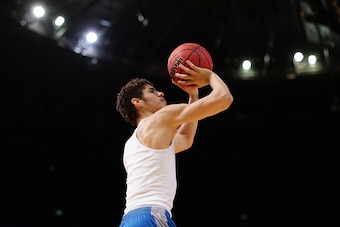 SYDNEY, AUSTRALIA - NOVEMBER 17: LaMelo Ball of the Hawks warms uo before the round seven NBL match between the Sydney Kings and the Illawarra Hawks at Qudos Bank Arena on November 17, 2019 in Sydney, Australia. (Photo by Mark Metcalfe/Getty Images)