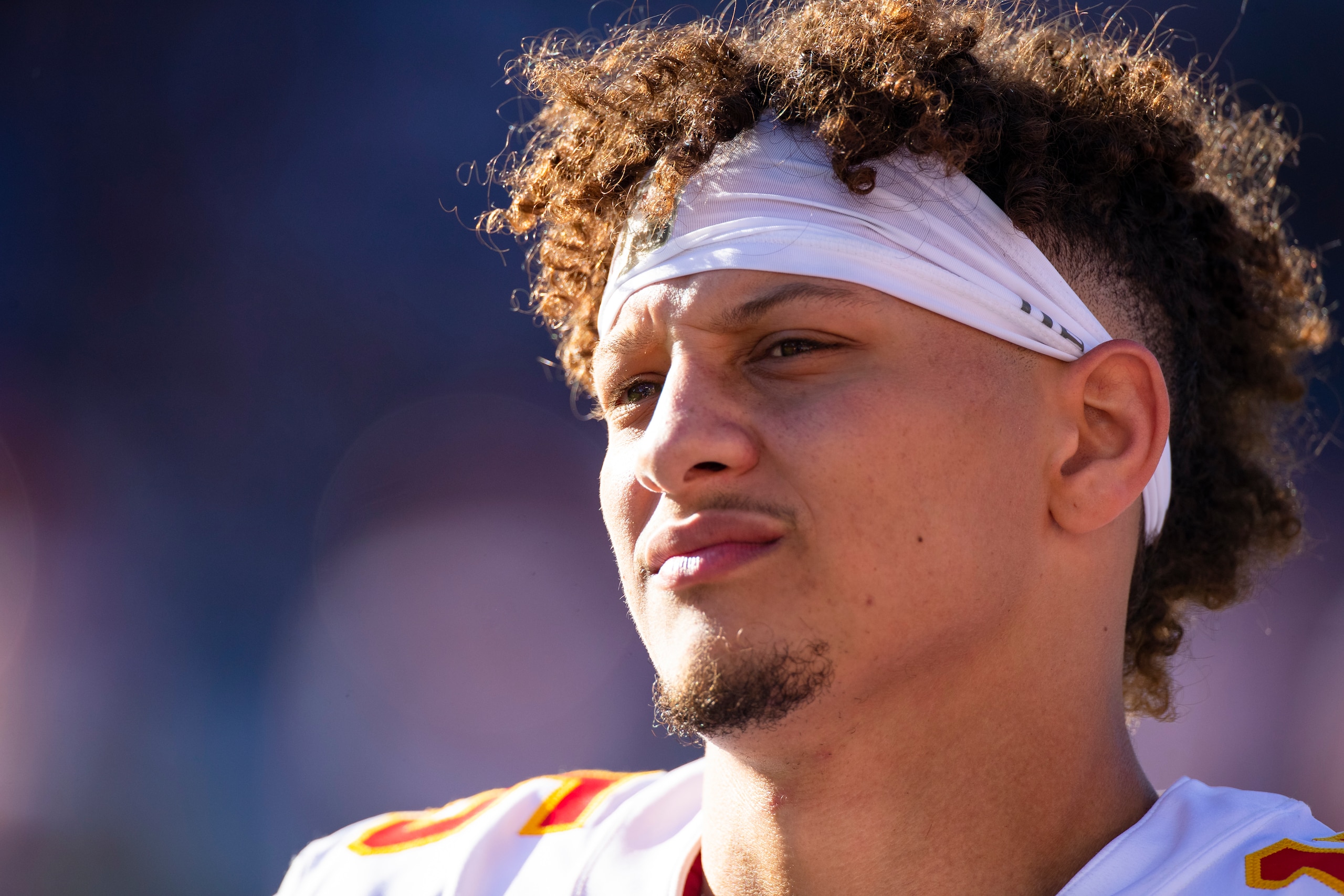NASHVILLE, TN - NOVEMBER 10:  Patrick Mahomes #15 of the Kansas City Chiefs watches game action from the sideline during the fourth quarter against the Tennessee Titans at Nissan Stadium on November 10, 2019 in Nashville, Tennessee. Tennessee defeats Kans