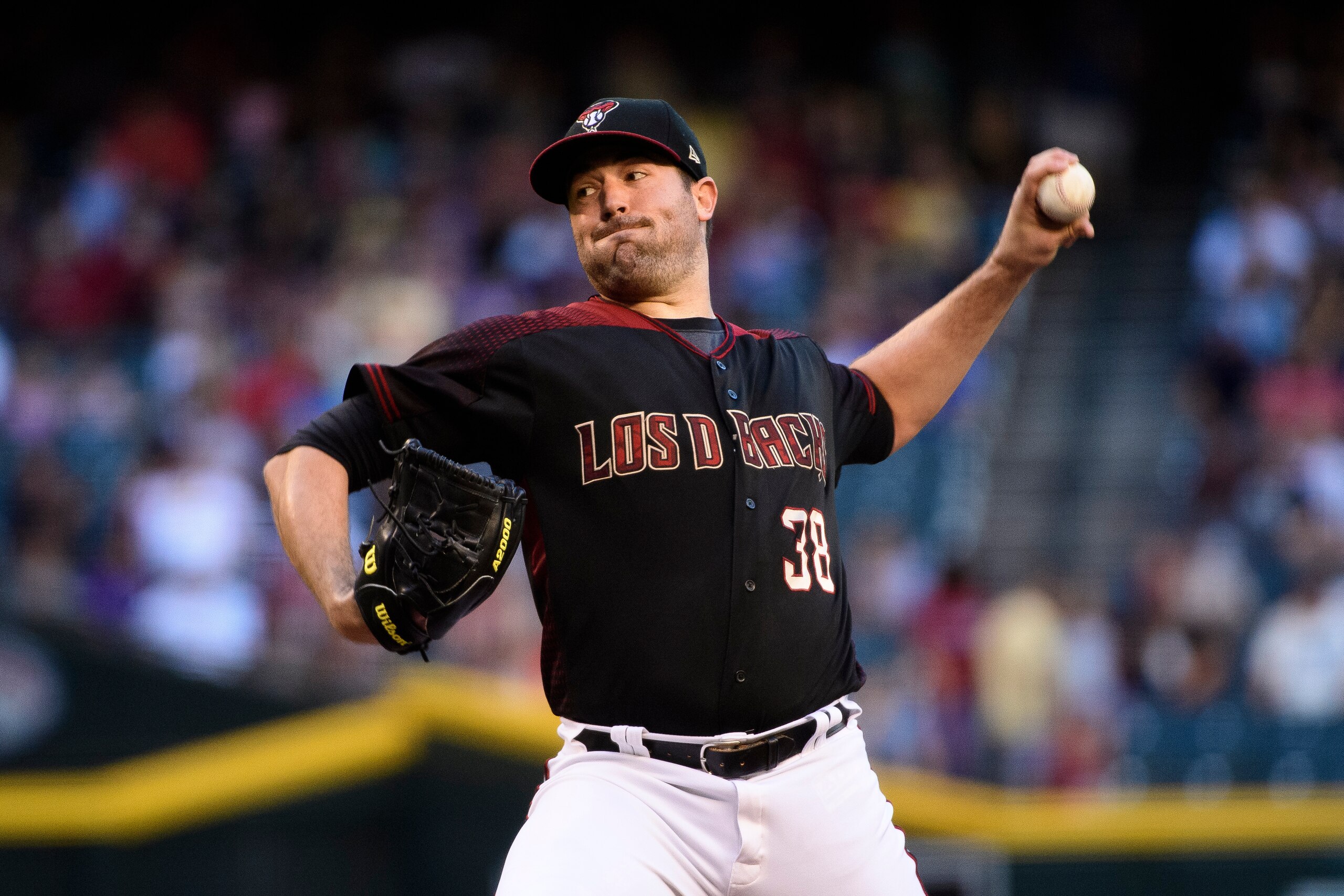 PHOENIX, ARIZONA - SEPTEMBER 28: Robbie Ray #38 of the Arizona Diamondbacks delivers a pitch in the first inning of the MLB game against the San Diego Padres at Chase Field on September 28, 2019 in Phoenix, Arizona. (Photo by Jennifer Stewart/Getty Images PHOENIX, ARIZONA - SEPTEMBER 28: Robbie Ray #38 of the Arizona Diamondbacks delivers a pitch in the first inning of the MLB game against the San Diego Padres at Chase Field on September 28, 2019 in Phoenix, Arizona. (Photo by Jennifer Stewart/Getty Images