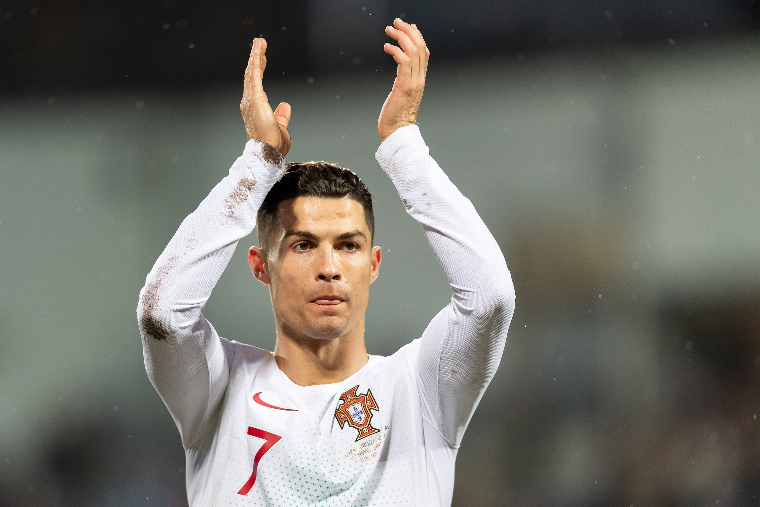 LUXEMBOURG, LUXEMBOURG - NOVEMBER 17: Cristiano Ronaldo of Portugal looks on during the UEFA Euro 2020 Qualifier between Luxembourg and Portugal on November 17, 2019 in Luxembourg, Luxembourg. (Photo by TF-Images/Getty Images)