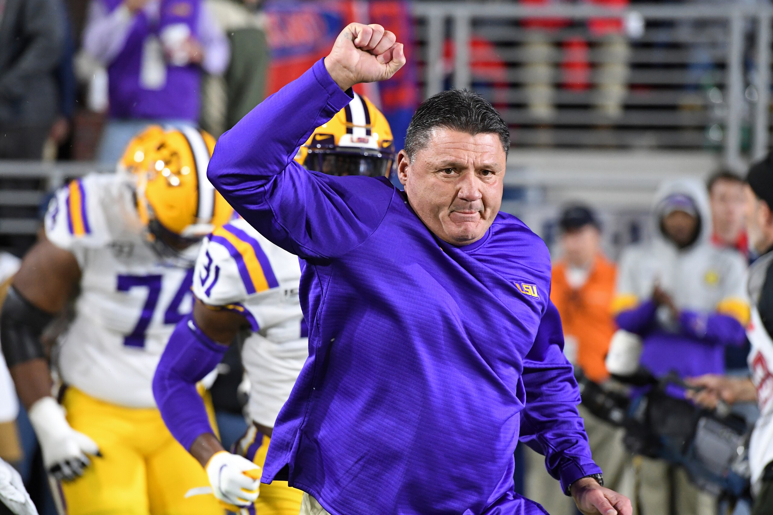 LSU head coach Ed Orgeron LSU head coach Ed Orgeron