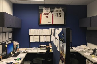 Donnie Carr's cubicle at La Salle also doubles as a makeshift shrine to his friend and former teammate.
