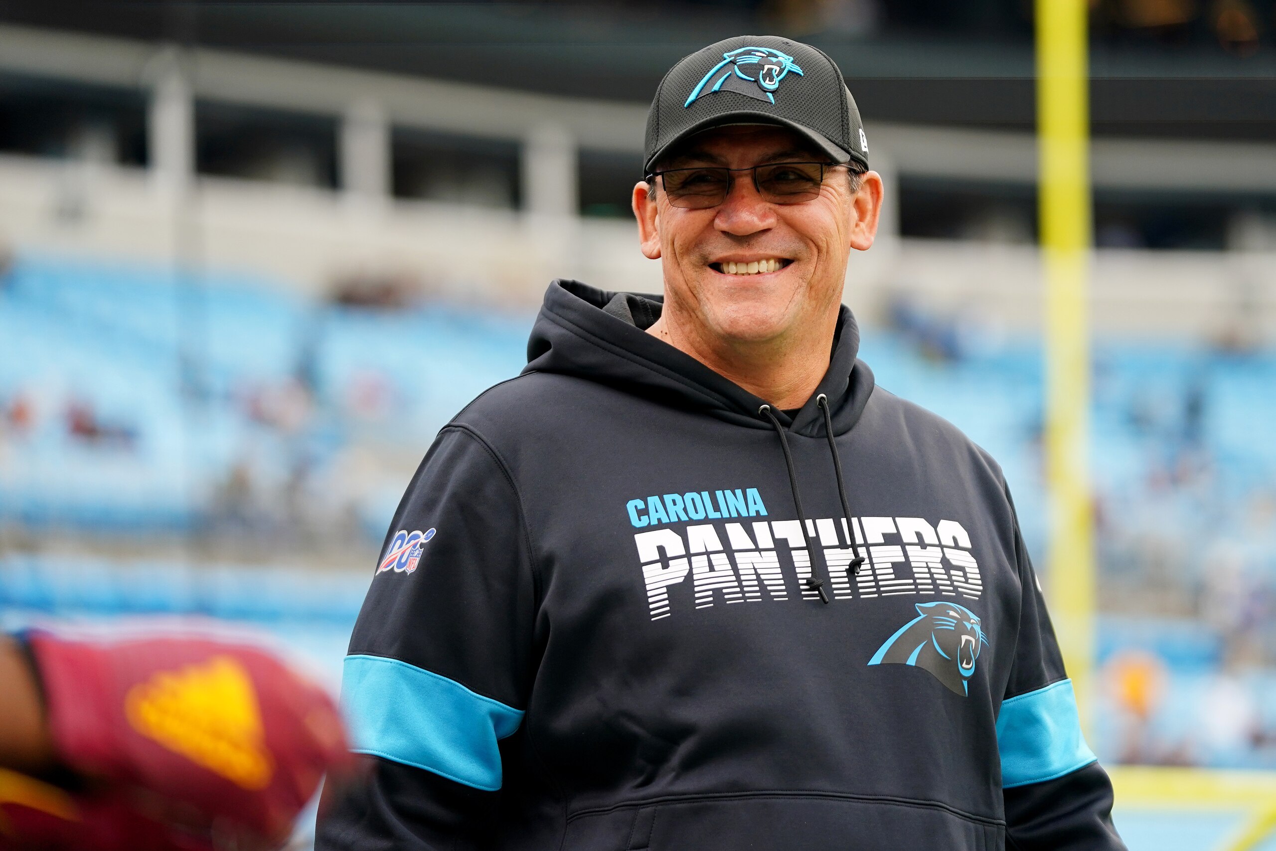 CHARLOTTE, NORTH CAROLINA - DECEMBER 01: Head coach Ron Rivera of the Carolina Panthers before their game against the Washington Redskins at Bank of America Stadium on December 01, 2019 in Charlotte, North Carolina. (Photo by Jacob Kupferman/Getty Images) CHARLOTTE, NORTH CAROLINA - DECEMBER 01: Head coach Ron Rivera of the Carolina Panthers before their game against the Washington Redskins at Bank of America Stadium on December 01, 2019 in Charlotte, North Carolina. (Photo by Jacob Kupferman/Getty Images)
