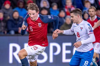 OSLO, NORWAY - NOVEMBER 15: Sander Berge of Norway during the UEFA Euro 2020 Qualifier between Norway and Fareoe Islands on November 15, 2019 in Oslo, Norway. (Photo by Trond Tandberg/Getty Images)