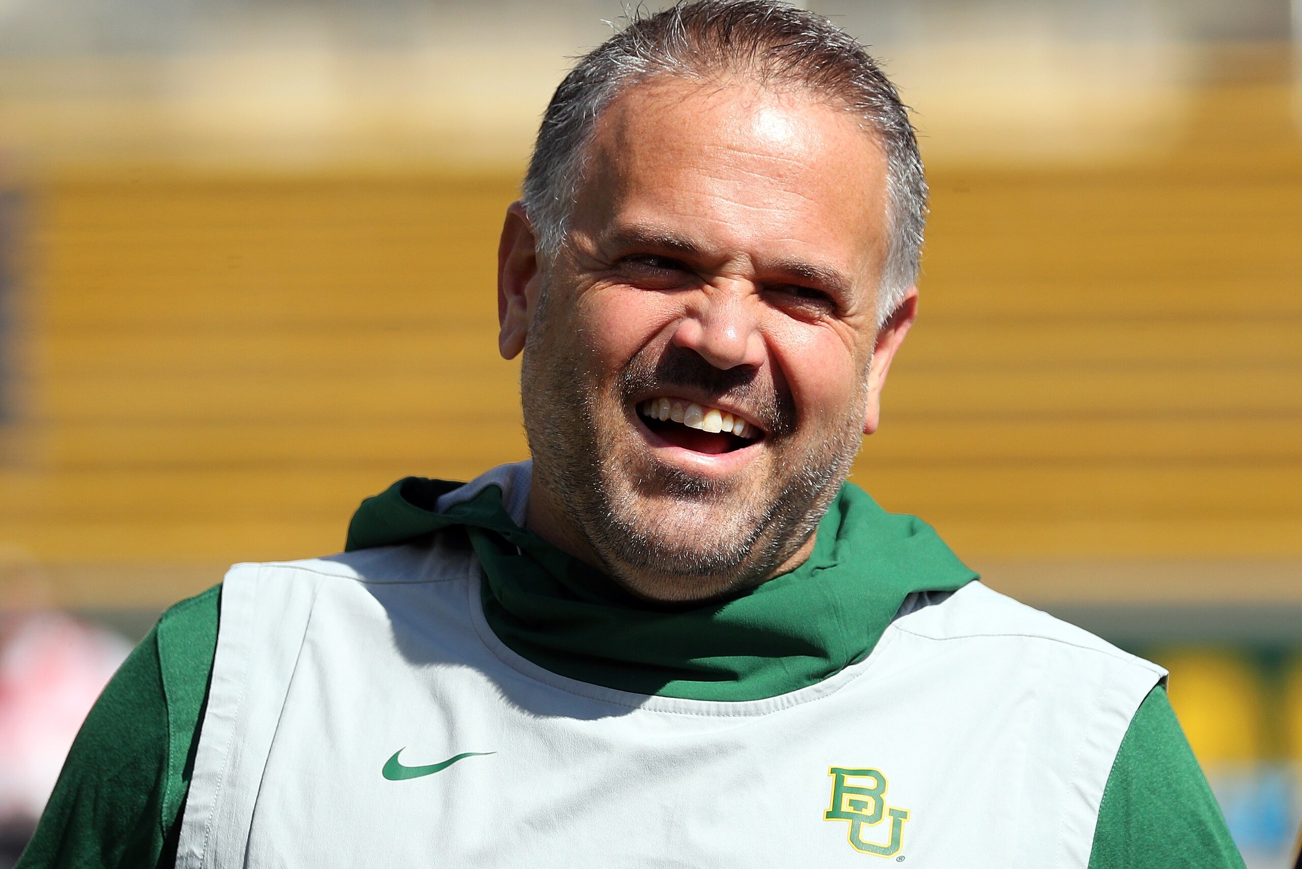 WACO, TEXAS - OCTOBER 12: head coach Matt Rhule of the Baylor Bears before the game against the Texas Tech Red Raiders on October 12, 2019 in Waco, Texas. (Photo by Richard Rodriguez/Getty Images)