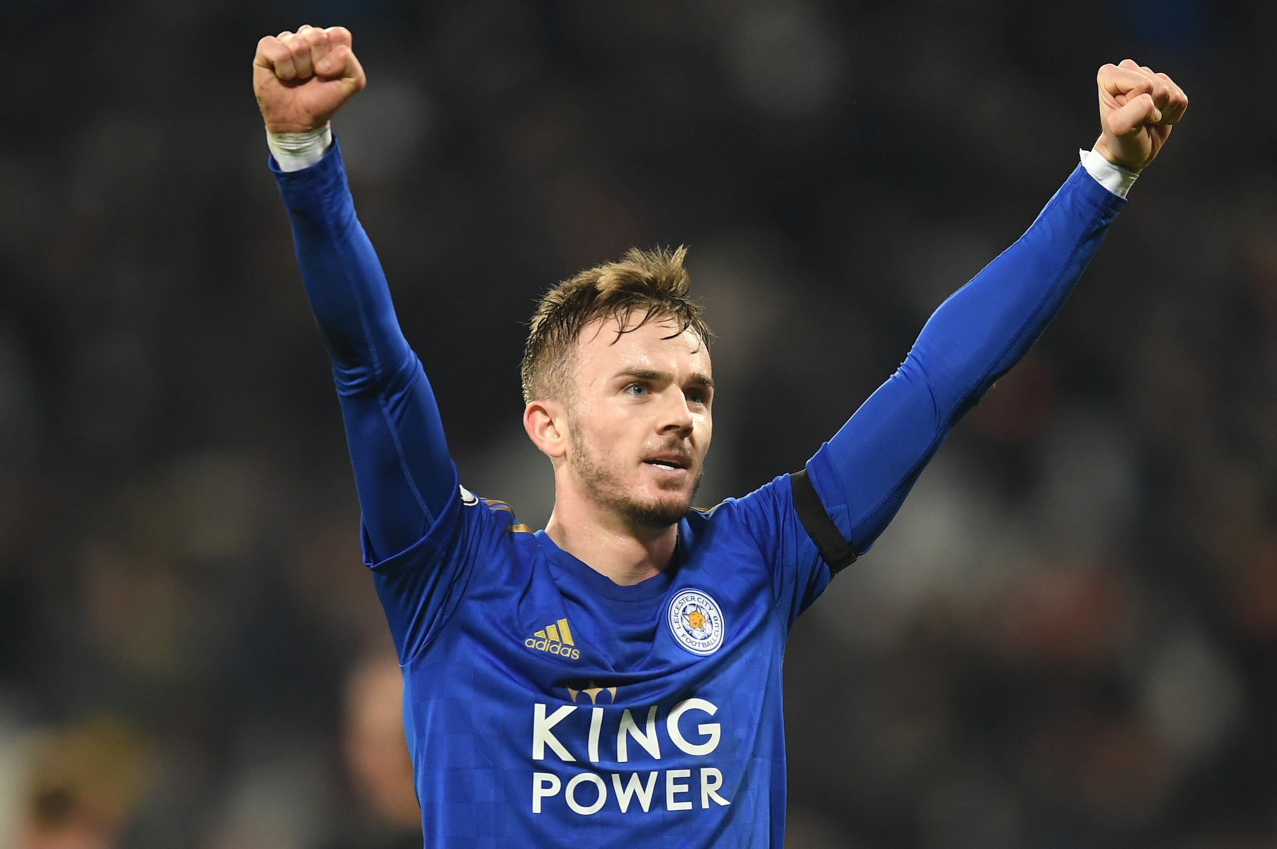 LONDON, ENGLAND - DECEMBER 28: James Maddison of Leicester City celebrates following the Premier League match between West Ham United and Leicester City at London Stadium on December 28, 2019 in London, United Kingdom. (Photo by Michael Regan/Getty Images LONDON, ENGLAND - DECEMBER 28: James Maddison of Leicester City celebrates following the Premier League match between West Ham United and Leicester City at London Stadium on December 28, 2019 in London, United Kingdom. (Photo by Michael Regan/Getty Images