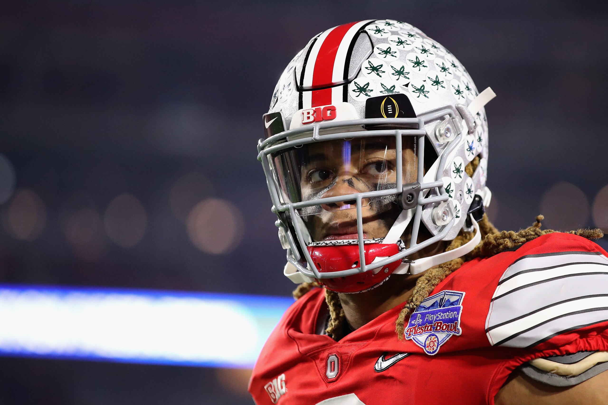 GLENDALE, ARIZONA - DECEMBER 28: Defensive end Chase Young #2 of the Ohio State Buckeyes during the PlayStation Fiesta Bowl against the Clemson Tigers at State Farm Stadium on December 28, 2019 in Glendale, Arizona. The Tigers defeated the Buckeyes 29-23.