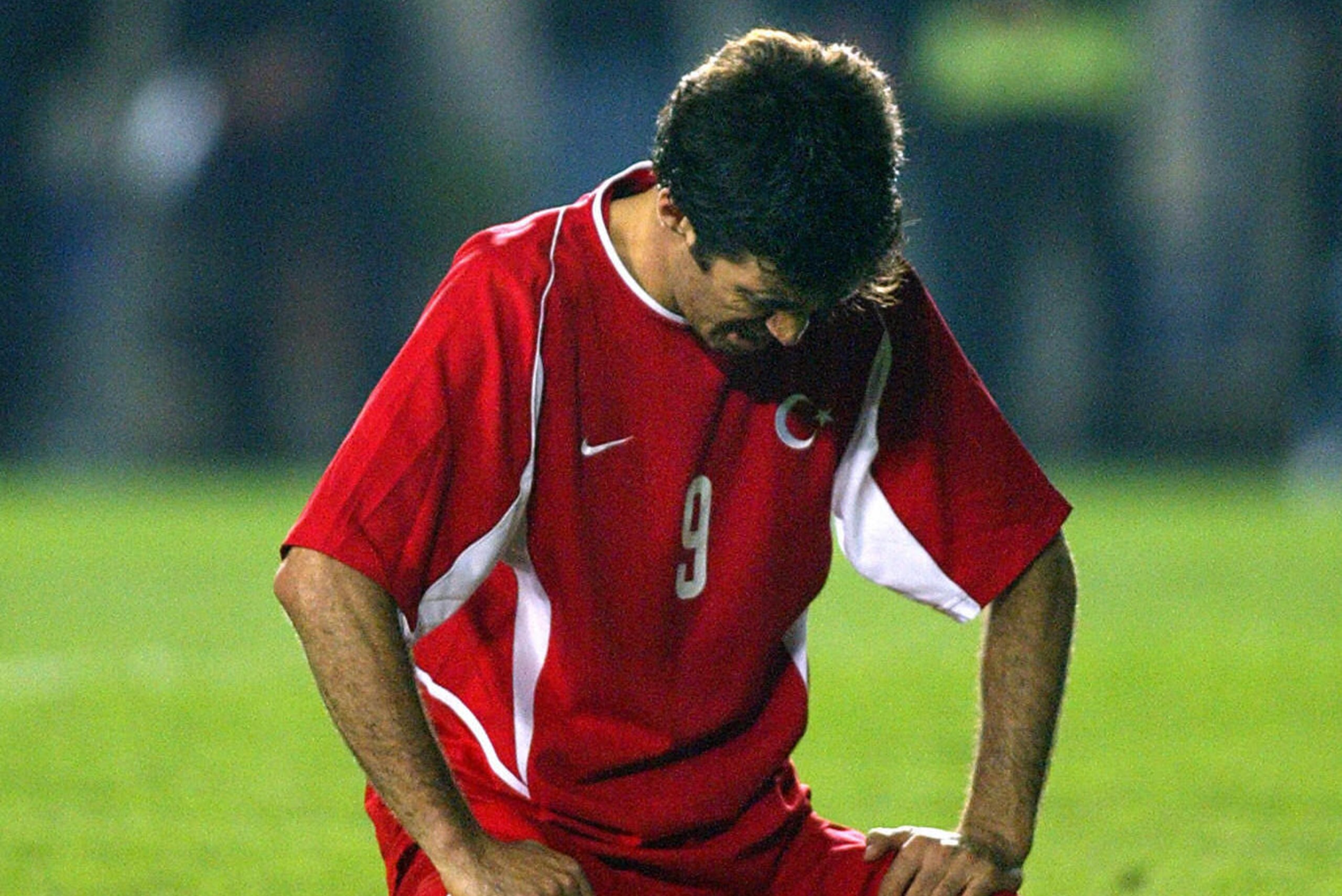 ISTANBUL, TURKEY:  Hakan Sukur of Turkey during the match against England in the group 7 European 2004 qualifying game at Sukru Saracoglu stadium in Istanbul 11 October 2003. The game ended 0-0 qualifying England for next year''s Euro 2004 tournament leav