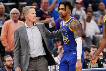 With a roster ravaged by injuries around him and his future with Golden State already a matter of conjecture, D'Angelo Russell has tried to soak up whatever teachings he can from Steve Kerr and the Warriors' sidelined stars.