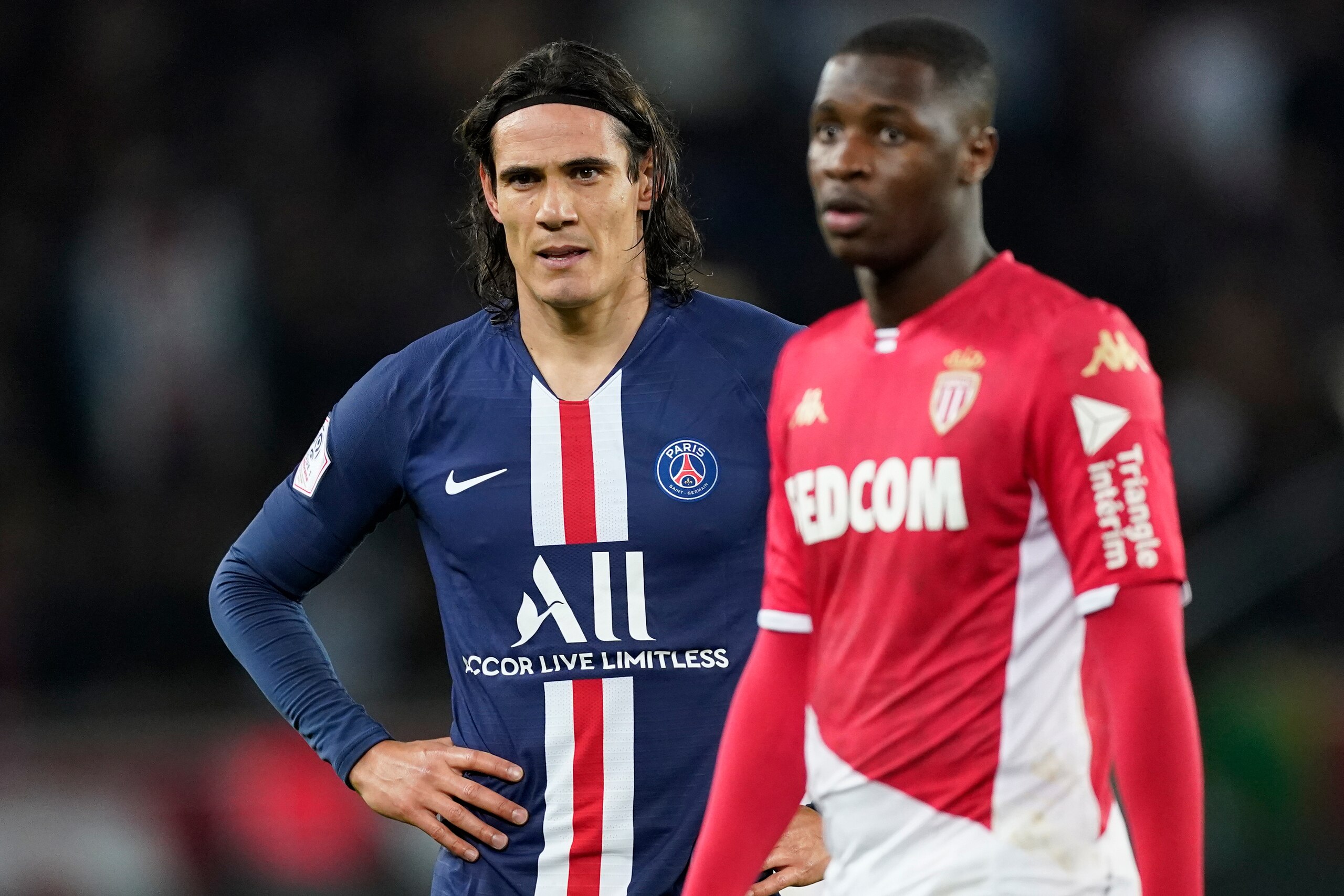 PARIS, FRANCE - JANUARY 12: Edinson Cavani of Paris Saint Germain during the French League 1  match between Paris Saint Germain v AS Monaco at the Parc des Princes on January 12, 2020 in Paris France (Photo by Jeroen Meuwsen/Soccrates/Getty Images)