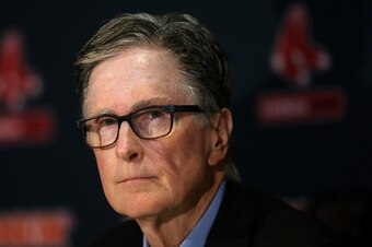 BOSTON, MASSACHUSETTS - JANUARY 15: Red Sox Owner John Henry looks on during a press conference addressing the departure of Alex Cora as manager of the Boston Red Sox at Fenway Park on January 15, 2020 in Boston, Massachusetts. A MLB investigation conclud