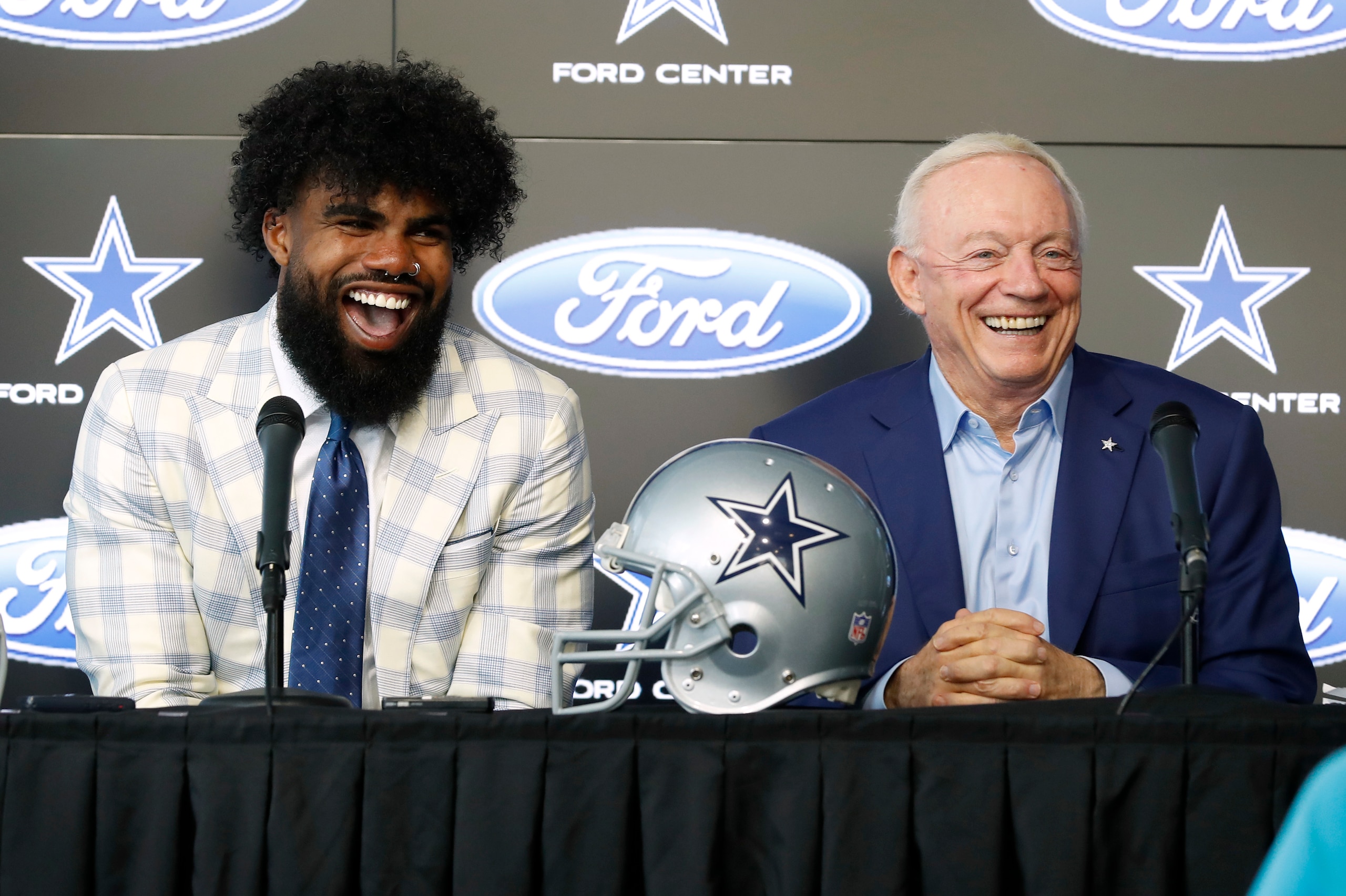 Ezekiel Elliott found himself in a standoff with the Cowboys that lasted weeks before Jerry Jones agreed to a six-year, $90 million contract with his star running back. Ezekiel Elliott found himself in a standoff with the Cowboys that lasted weeks before Jerry Jones agreed to a six-year, $90 million contract with his star running back.