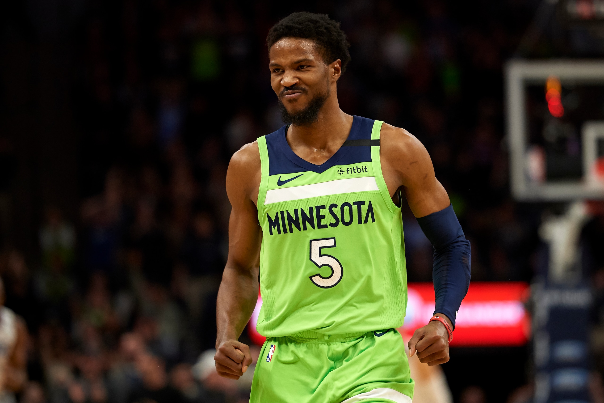 MINNEAPOLIS, MINNESOTA - FEBRUARY 08: Malik Beasley #5 of the Minnesota Timberwolves looks on during the game against the Los Angeles Clippers at Target Center on February 8, 2020 in Minneapolis, Minnesota. NOTE TO USER: User expressly acknowledges and ag