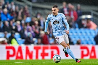 VIGO, SPAIN - FEBRUARY 09: Iago Aspas of Celta de Vigo in action during the Liga match between RC Celta de Vigo and Sevilla FC at Abanca-Balaidos on February 09, 2020 in Vigo, Spain. (Photo by Jose Manuel Alvarez/Quality Sport Images/Getty Images)