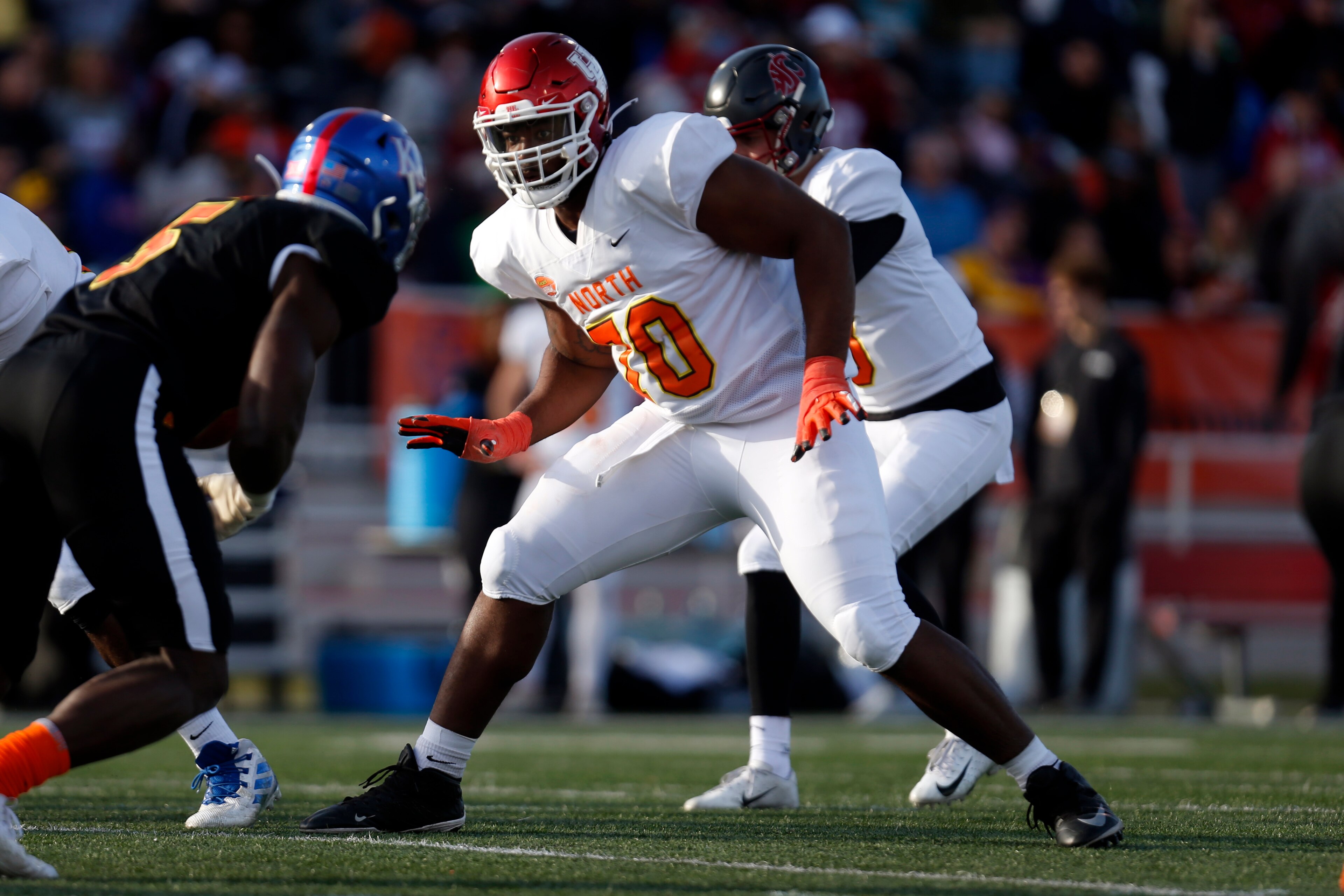 Houston's Josh Jones may be one of four offensive tackles to be drafted in the first round this year. Houston's Josh Jones may be one of four offensive tackles to be drafted in the first round this year.