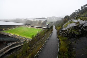 BRAGA, PORTUGAL - NOVEMBER 28: General view outside the stadium prior to the UEFA Europa League group K match between Sporting Braga and Wolverhampton Wanderers at Estadio Municipal de Braga on November 28, 2019 in Braga, Portugal. (Photo by Octavio Passo