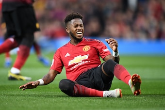 MANCHESTER, ENGLAND - AUGUST 27:  Fred of Manchester United reacts during the Premier League match between Manchester United and Tottenham Hotspur at Old Trafford on August 27, 2018 in Manchester, United Kingdom.  (Photo by Clive Mason/Getty Images)