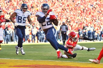 Derrick Henry led the NFL with 1,540 rushing yards and 16 rushing touchdowns last season while leading the Titans to the AFC Championship Game.