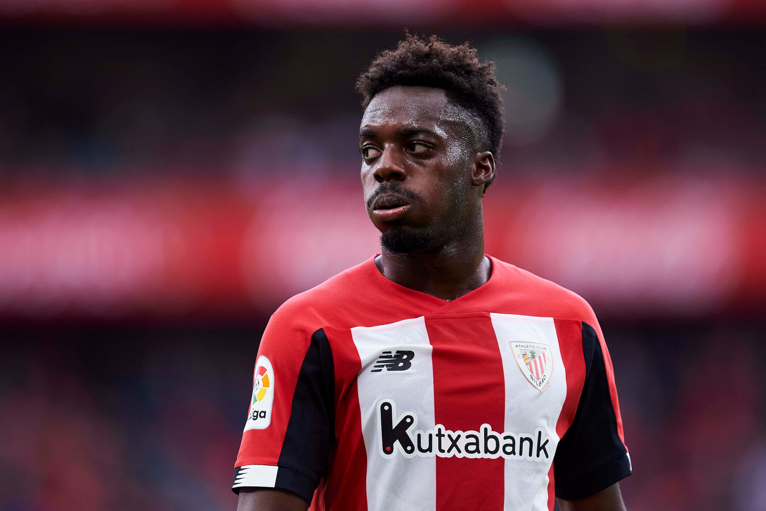 BILBAO, SPAIN - MARCH 01: Inaki Williams of Athletic Club reacts during the Liga match between Athletic Club and Villarreal CF at San Mames Stadium on March 01, 2020 in Bilbao, Spain. (Photo by Juan Manuel Serrano Arce/Getty Images)