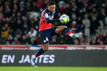 LILLE, FRANCE - MARCH 8: Gabriel dos Santos Magalhaes of Lille during the Ligue 1 match between Lille OSC (LOSC) and Olympique Lyonnais (Lyon, OL) at Stade Pierre Mauroy on March 8, 2020 in Villeneuve d'Ascq near Lille, France. (Photo by Jean Catuffe/Gett