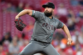 CINCINNATI, OH - SEPTEMBER 6:  Robbie Ray #38 of the Arizona Diamondbacks pitches in the second inning against the Cincinnati Reds at Great American Ball Park on September 6, 2019 in Cincinnati, Ohio.  (Photo by Jamie Sabau/Getty Images)