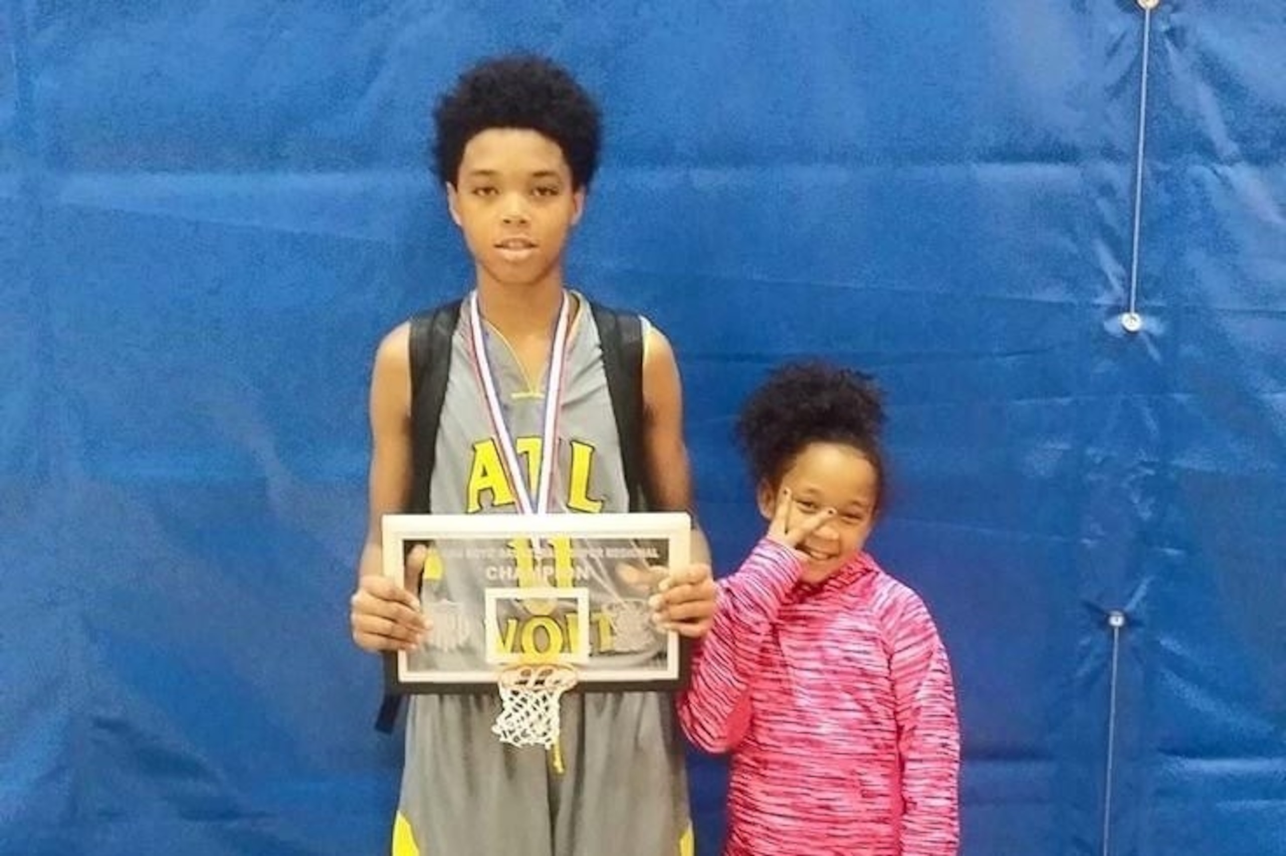 BJ and his sister, Brandi, from early in his high school career at Norcross.