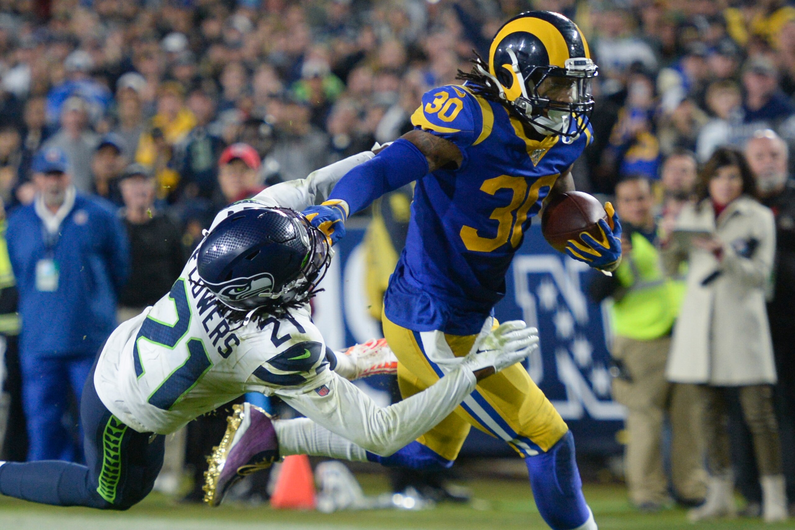 Todd Gurley's yards-per-rush rate dropped by more than a yard last season compared to his All-Pro campaign in 2018. Todd Gurley's yards-per-rush rate dropped by more than a yard last season compared to his All-Pro campaign in 2018.