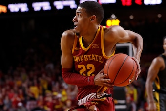 AMES, IA - DECEMBER 12: Tyrese Haliburton #22 of the Iowa State Cyclones drives the ball in the first half of play against the Iowa Hawkeyes at Hilton Coliseum on December 12, 2019 in Ames, Iowa. The Iowa Hawkeyes won 84-68 over the Iowa State Cyclones. ( AMES, IA - DECEMBER 12: Tyrese Haliburton #22 of the Iowa State Cyclones drives the ball in the first half of play against the Iowa Hawkeyes at Hilton Coliseum on December 12, 2019 in Ames, Iowa. The Iowa Hawkeyes won 84-68 over the Iowa State Cyclones. (