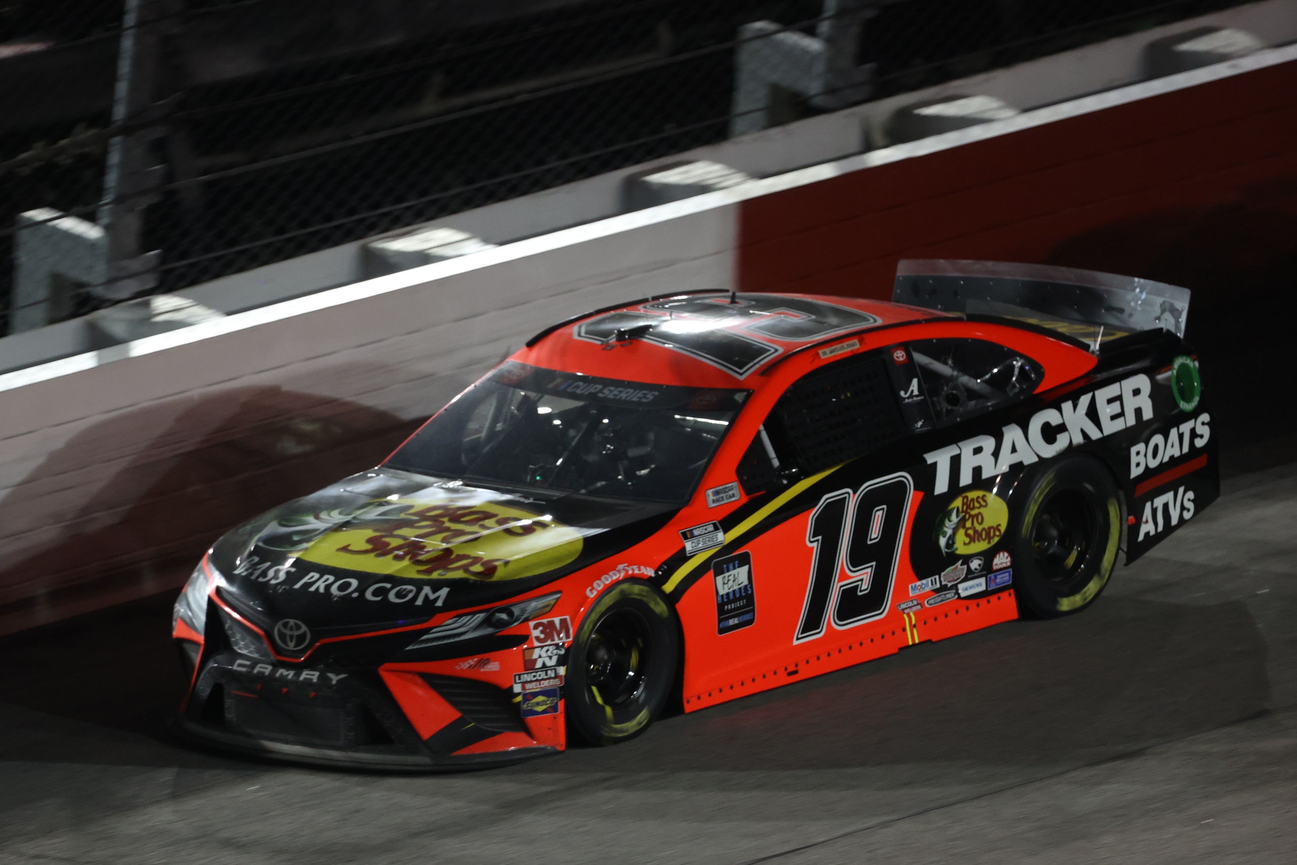 DARLINGTON, SOUTH CAROLINA - MAY 20: Martin Truex Jr., driver of the #19 Bass Pro Shops Toyota, races during the NASCAR Cup Series Toyota 500 at Darlington Raceway on May 20, 2020 in Darlington, South Carolina. (Photo by Chris Graythen/Getty Images) DARLINGTON, SOUTH CAROLINA - MAY 20: Martin Truex Jr., driver of the #19 Bass Pro Shops Toyota, races during the NASCAR Cup Series Toyota 500 at Darlington Raceway on May 20, 2020 in Darlington, South Carolina. (Photo by Chris Graythen/Getty Images)