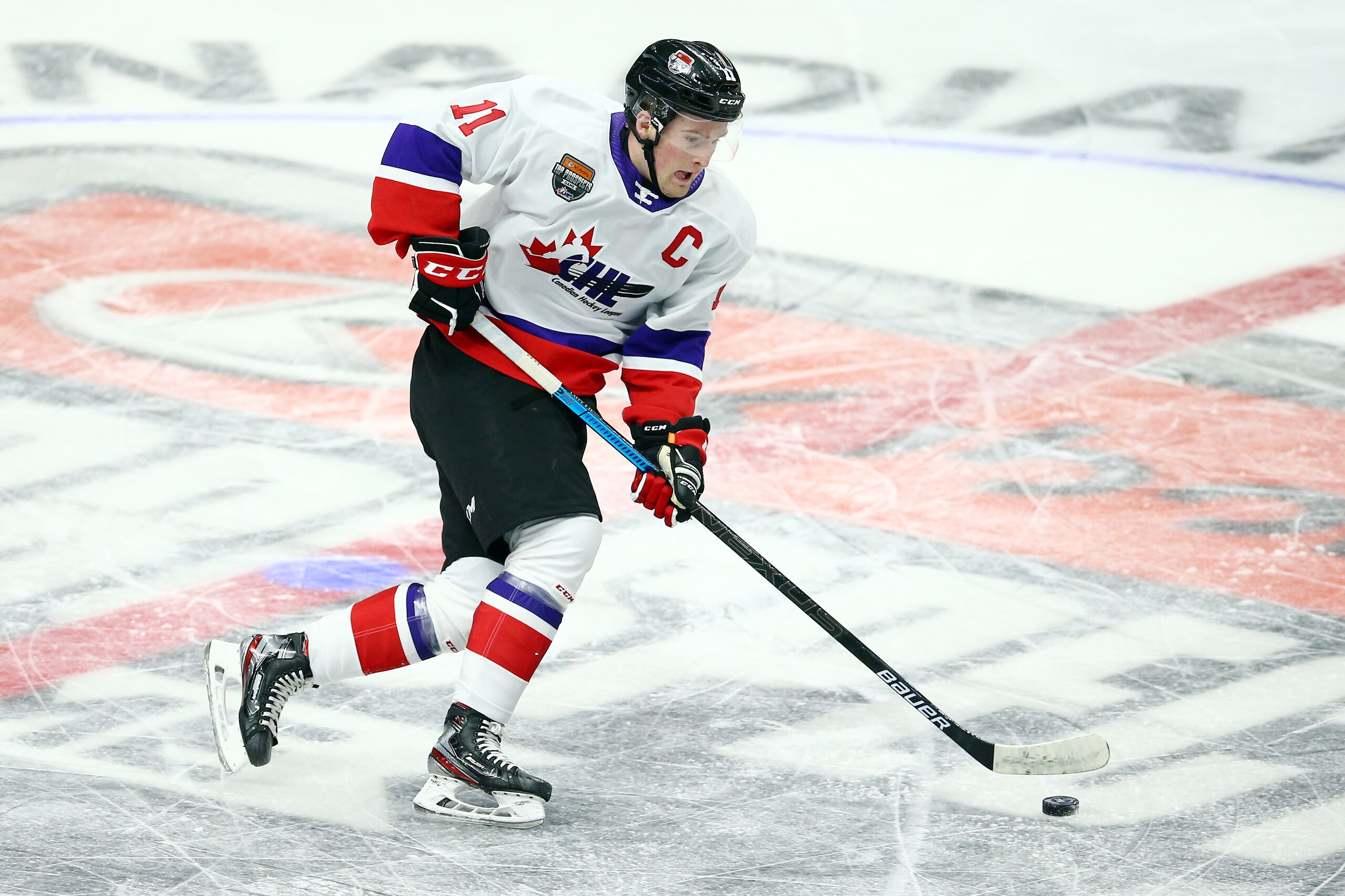 HAMILTON, ON - JANUARY 16: Alexis Lafreniere #11 of Team White skates during the 2020 CHL/NHL Top Prospects Game against Team Red at FirstOntario Centre on January 16, 2020 in Hamilton, Canada. (Photo by Vaughn Ridley/Getty Images) HAMILTON, ON - JANUARY 16: Alexis Lafreniere #11 of Team White skates during the 2020 CHL/NHL Top Prospects Game against Team Red at FirstOntario Centre on January 16, 2020 in Hamilton, Canada. (Photo by Vaughn Ridley/Getty Images)