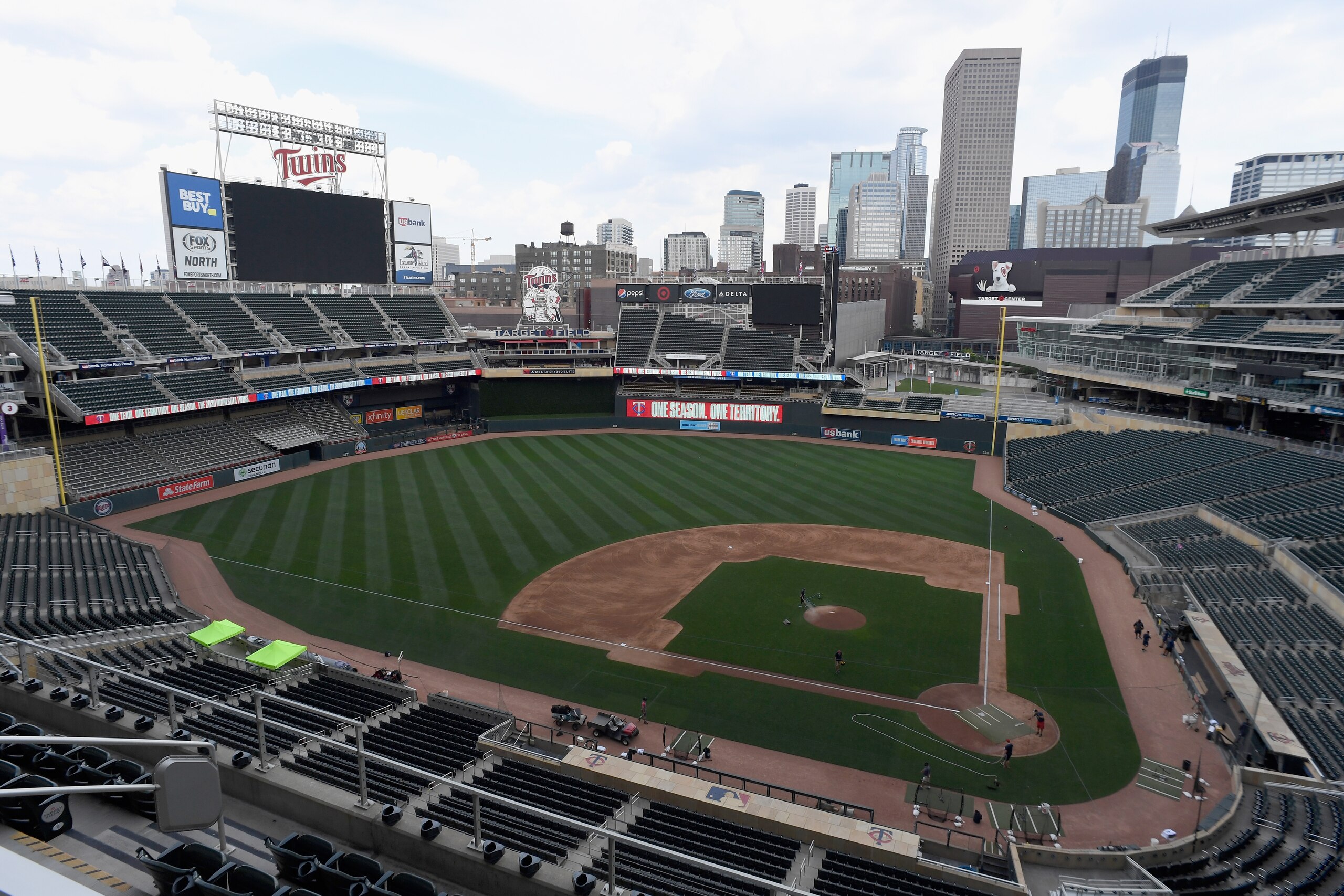 MINNEAPOLIS, MINNESOTA - JULY 03: A general view of stadium as the Minnesota Twins begin summer workouts at Target Field on July 3, 2020 in Minneapolis, Minnesota. (Photo by Hannah Foslien/Getty Images)