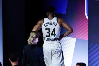 Antetokounmpo (ankle) left Game 4 early.