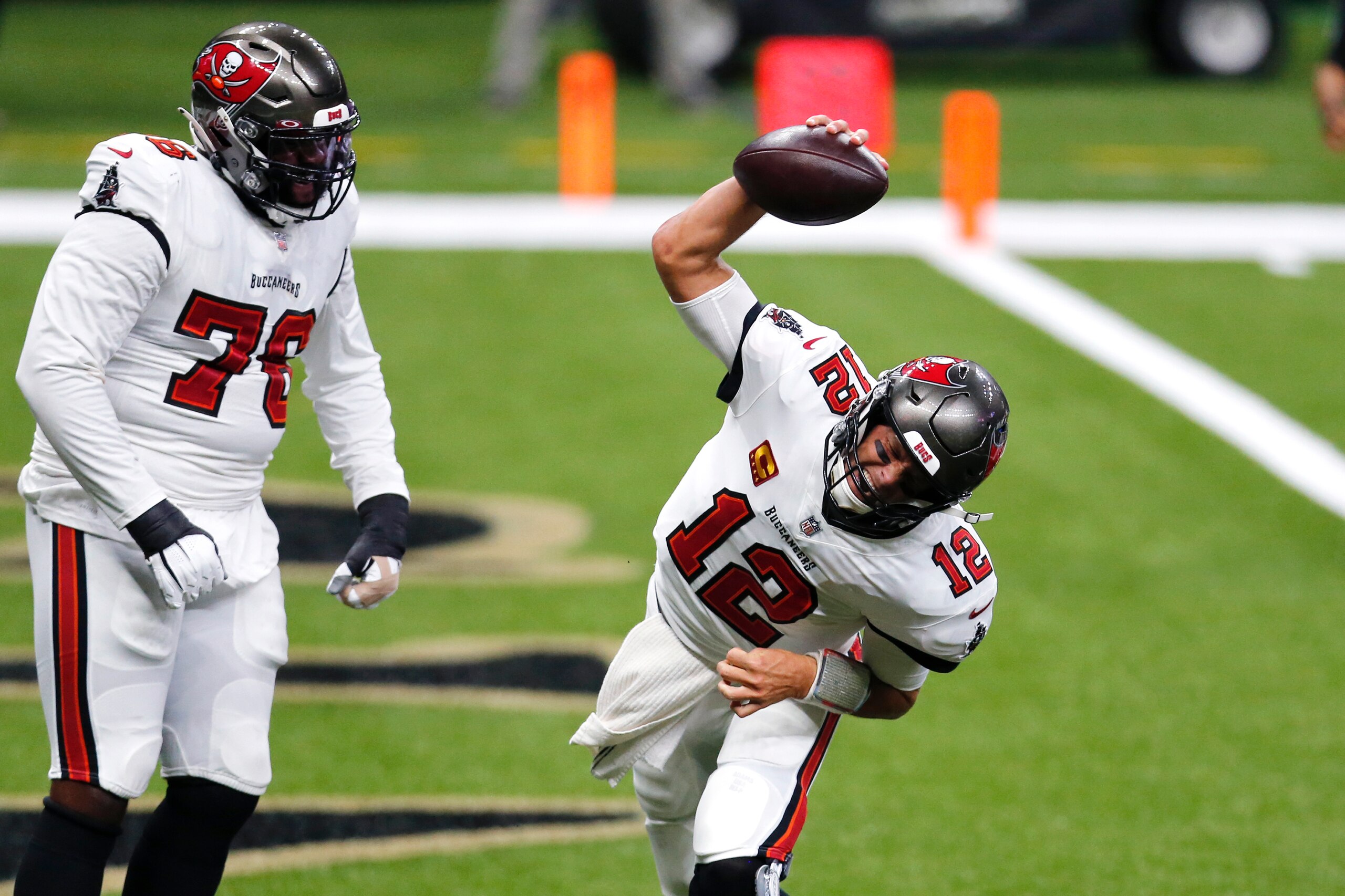 Brady (celebrating a touchdown) and the Bucs outgained the Saints offense Sunday and should be in line for some W's against easier competition the next few weeks. Brady (celebrating a touchdown) and the Bucs outgained the Saints offense Sunday and should be in line for some W's against easier competition the next few weeks.