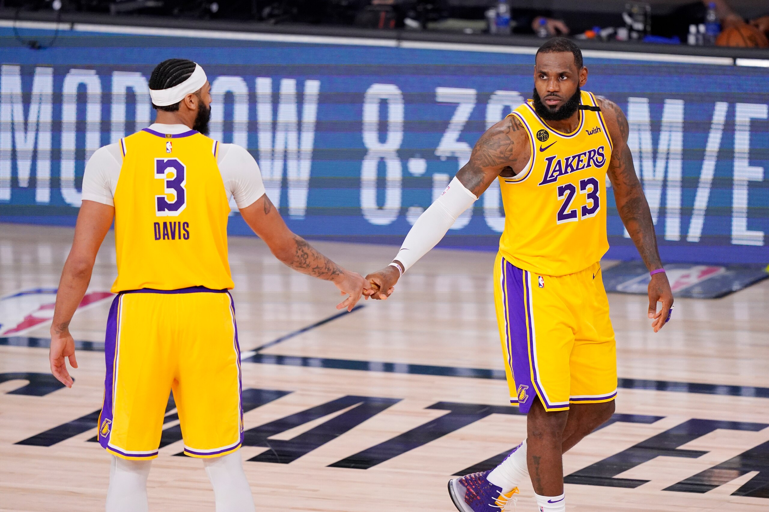 Anthony Davis and LeBron James. Anthony Davis and LeBron James.