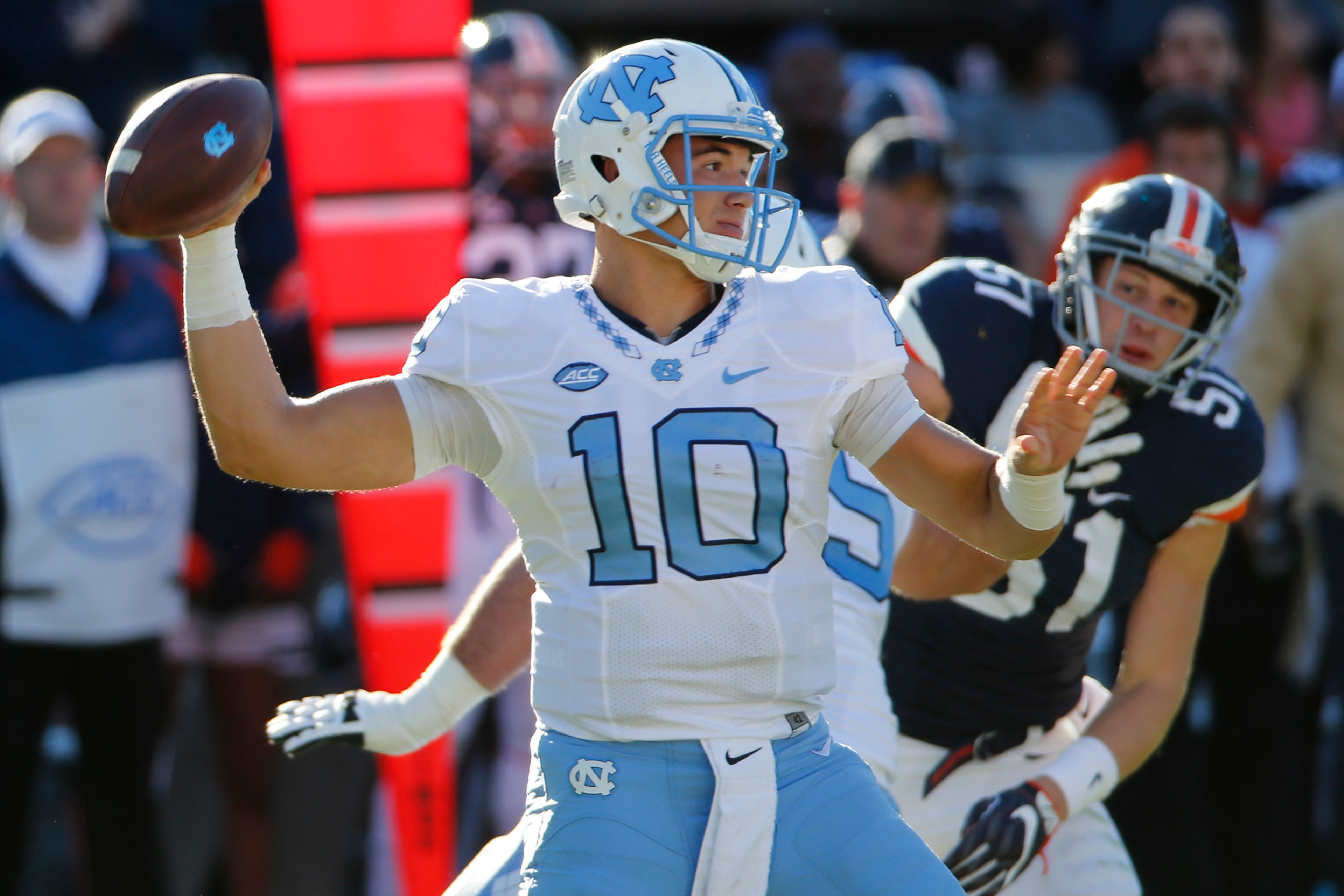 Mitch Trubisky spent one season as a starter at North Carolina before going pro and becoming the No. 2 overall pick. Mitch Trubisky spent one season as a starter at North Carolina before going pro and becoming the No. 2 overall pick.