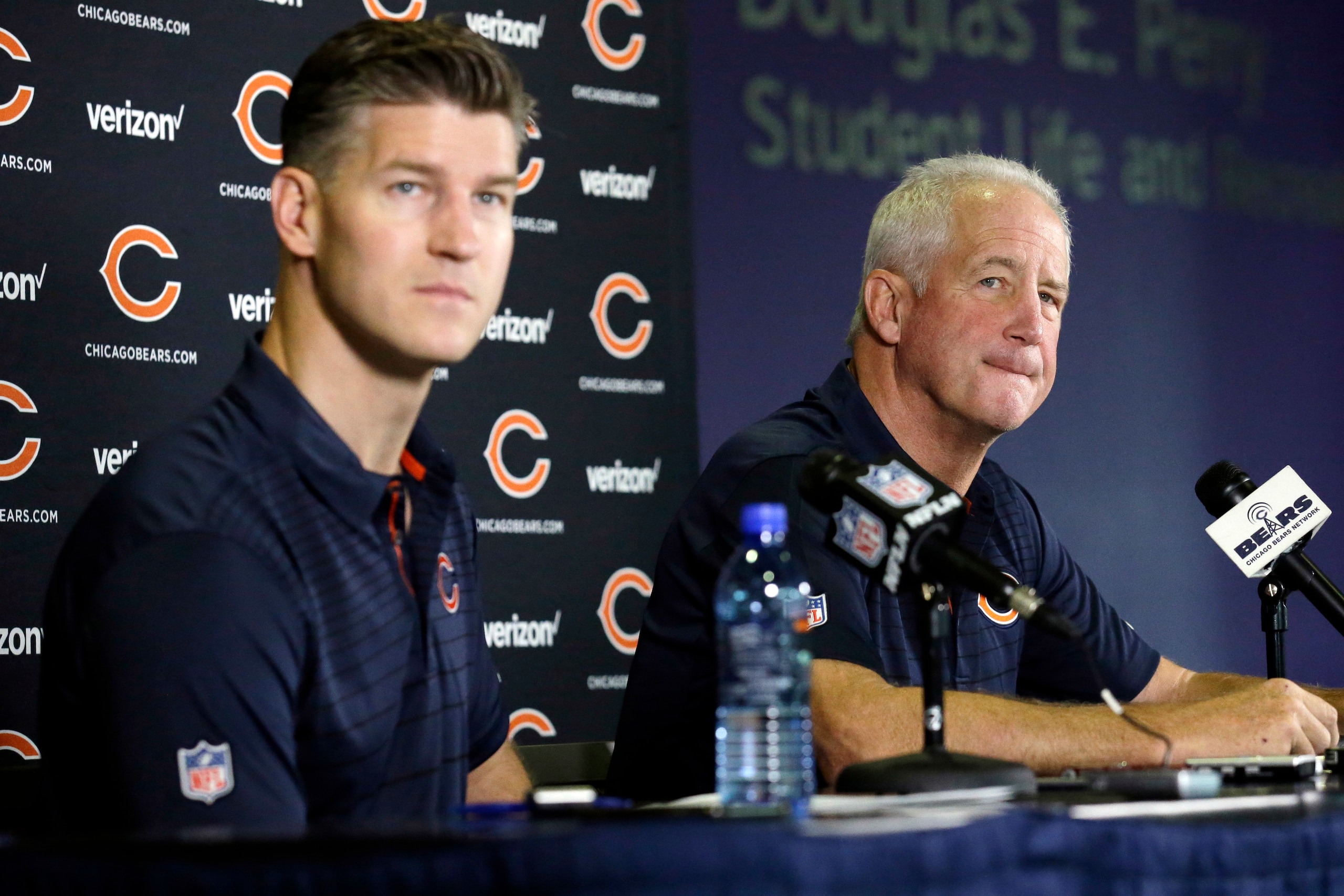 Ryan Pace and John Fox in 2017