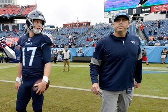 Quarterback Ryan Tannehill and offensive coordinator Arthur Smith