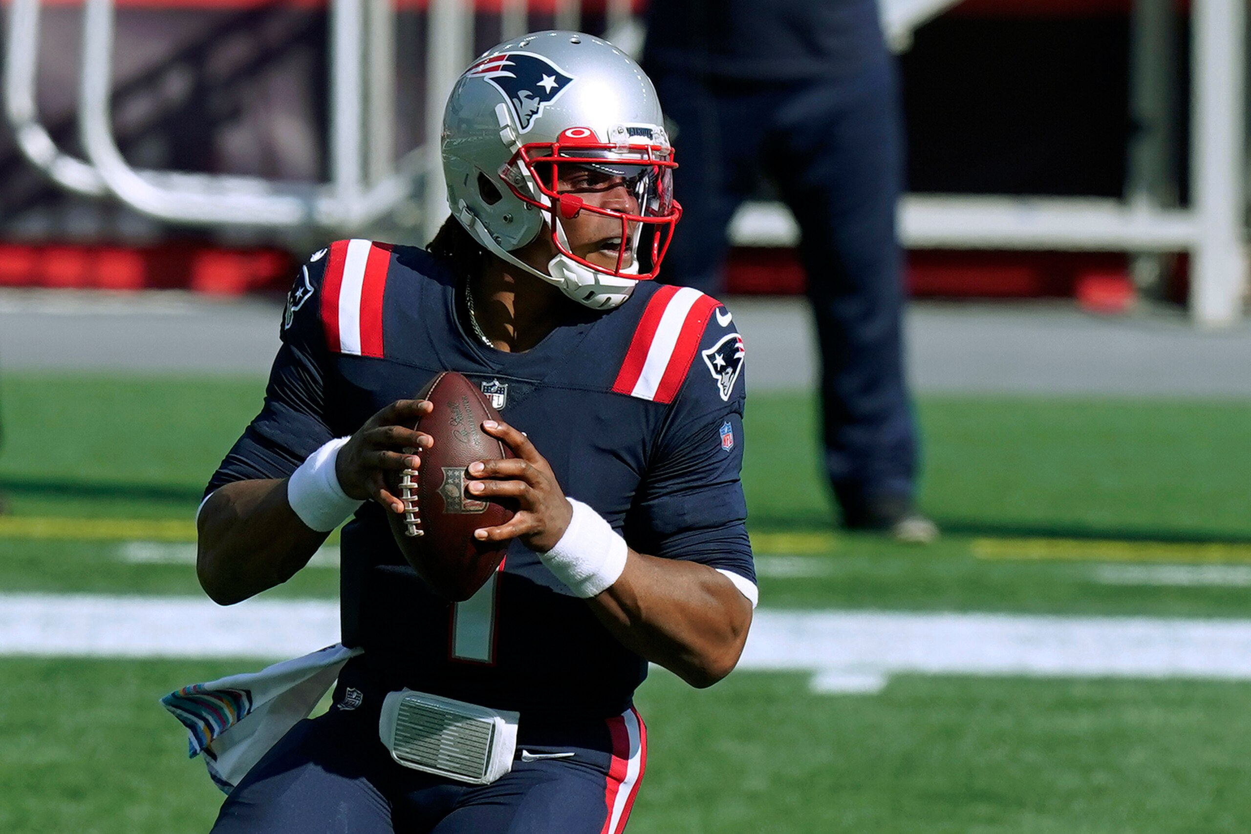 New England Patriots quarterback Cam Newton